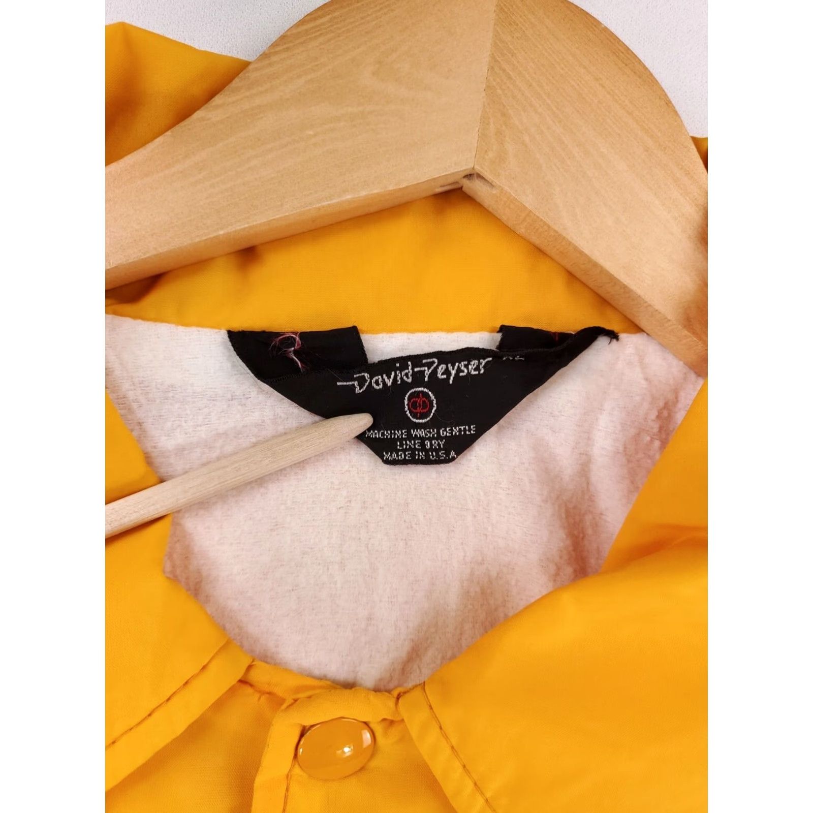 Vintage VINTAGE David Peyser Jacket Windbreaker Snap Yellow XL Mens USA 70s 80s University Missouri Made Size US XL / EU 56 / 4 - 5 Thumbnail