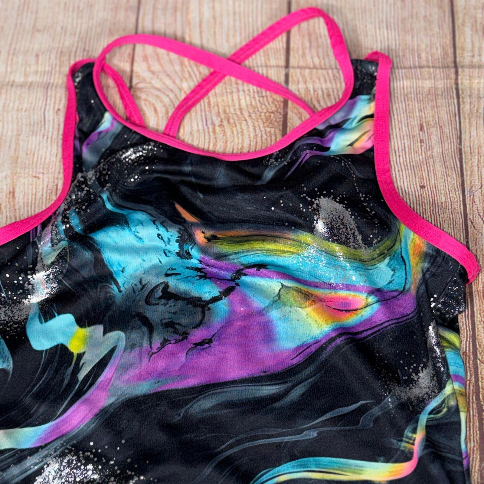 Other Justice Dance Gym Leotard Swirl Design Size Medium (10) Size ONE SIZE - 4 Thumbnail