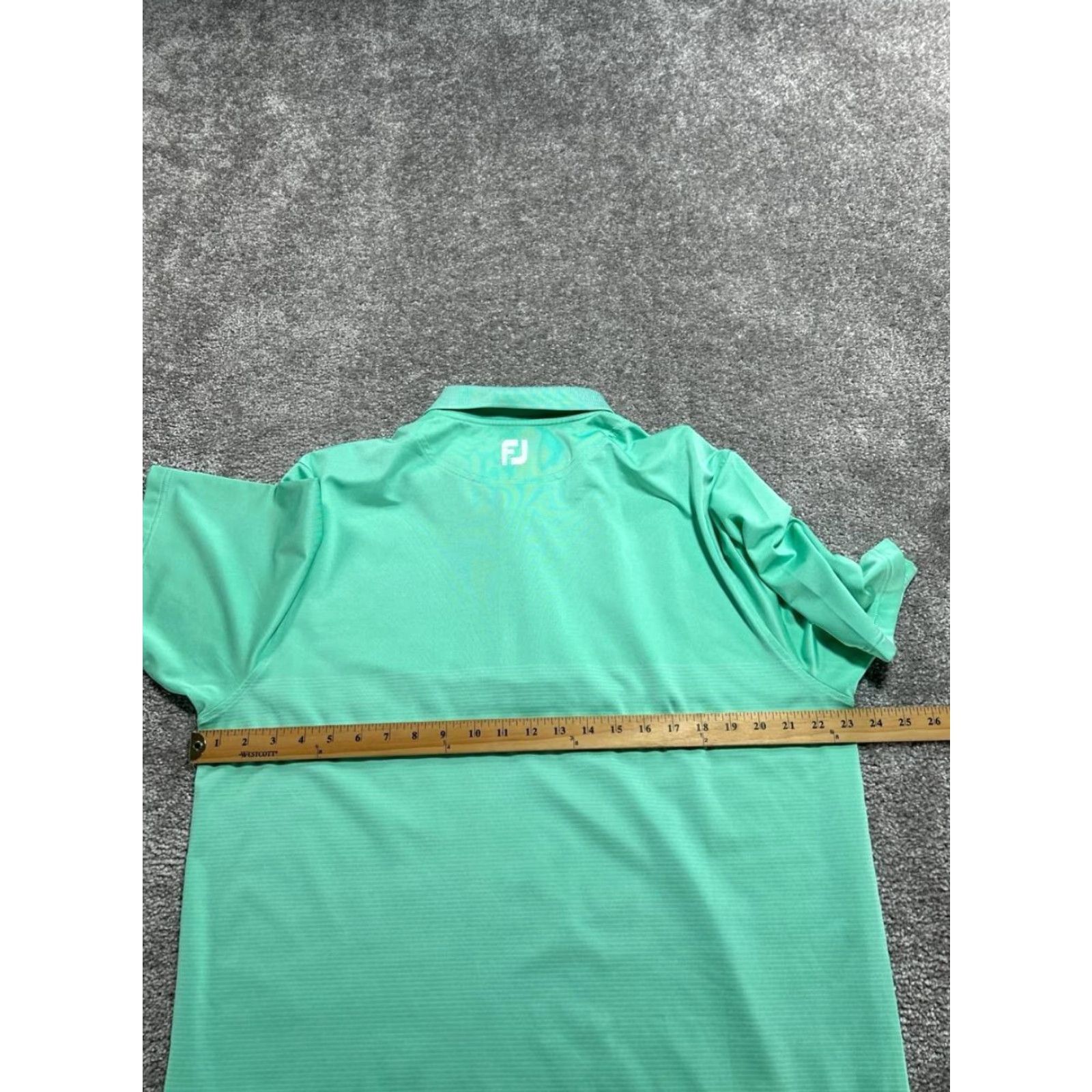 Footjoy FootJoy Polo Shirt Mens Large Green Striped Lisle Logo Breathable Stretch Casual Golf Shirt Size US L / EU 52-54 / 3 - 6 Thumbnail