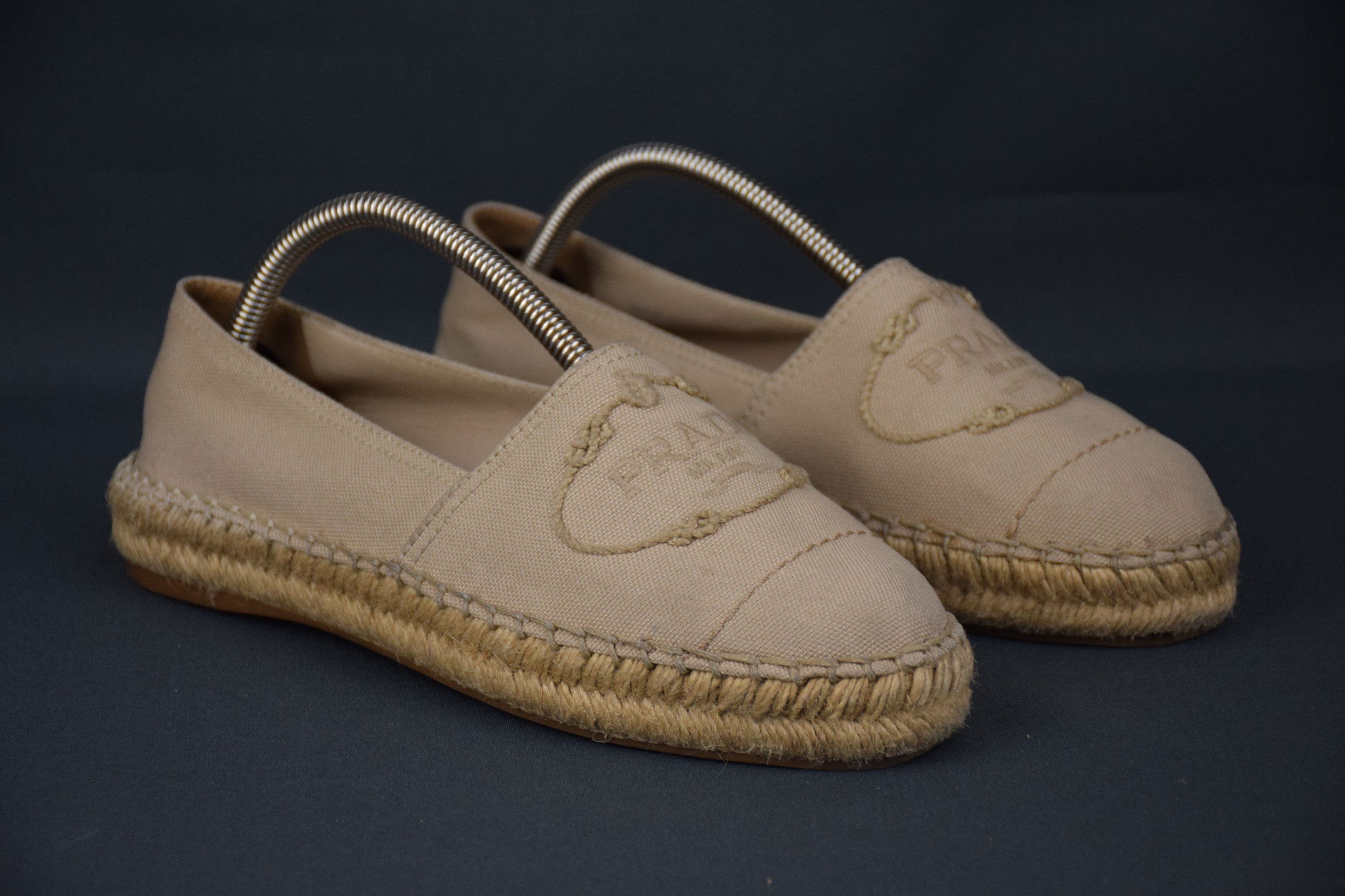 Prada PRADA Beige Espadrille Canvas Flats US 6.5 UK 4.5 EU 37.5 Size US 6.5 / IT 36.5 - 1 Thumbnail