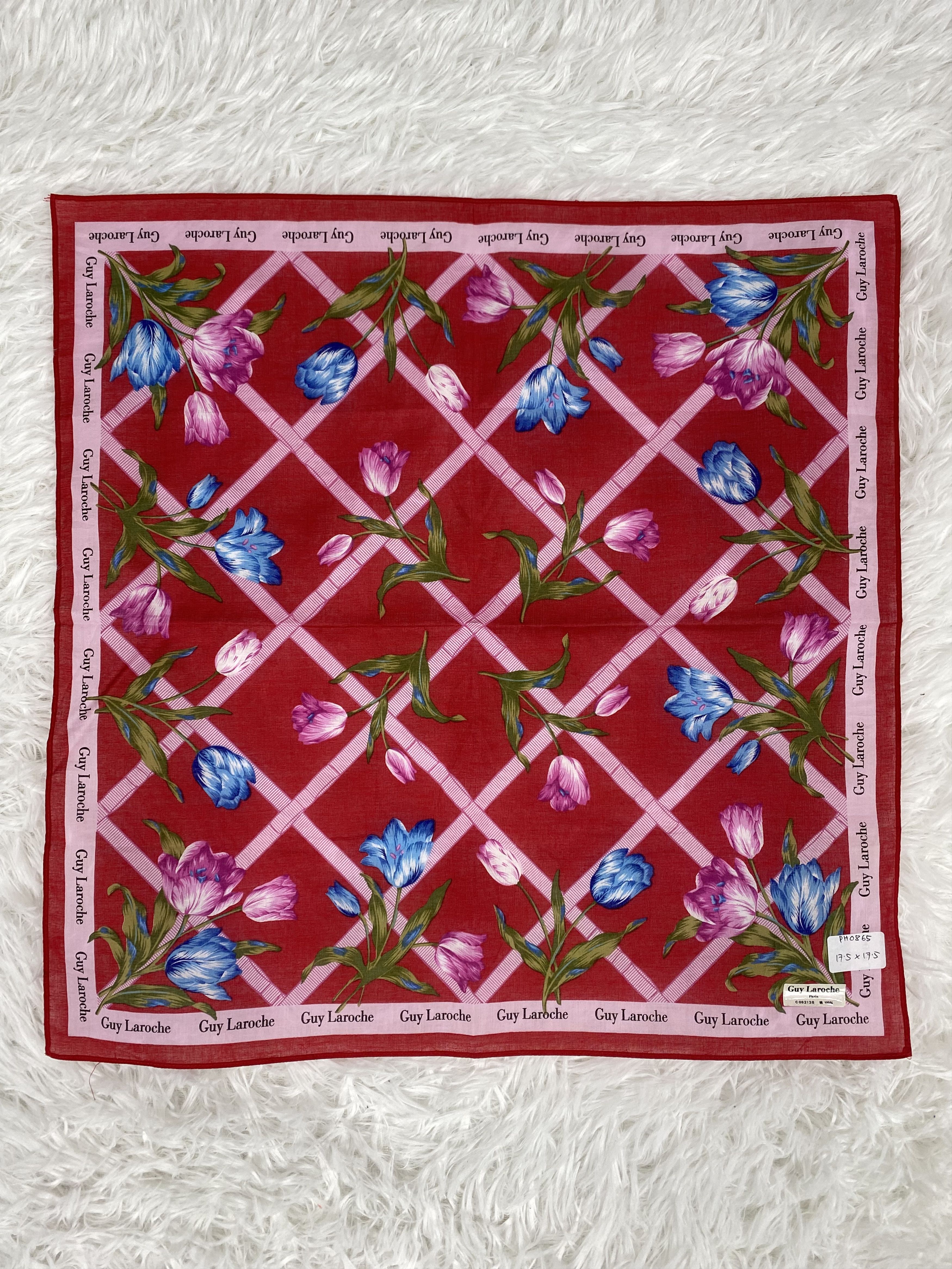 Guy Laroche × Vintage Vintage Guy Laroche Handkerchief Neckerchief PH0865 Size ONE SIZE - 3 Thumbnail