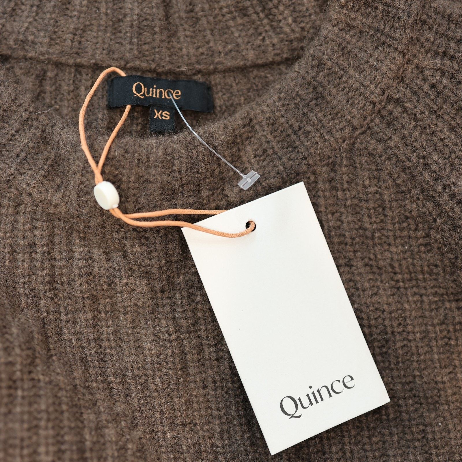 Quince NWT QUINCE Brown Fisherman Cashmere Crewneck Sweater Size XS Size XS / US 0-2 / IT 36-38 - 7 Thumbnail