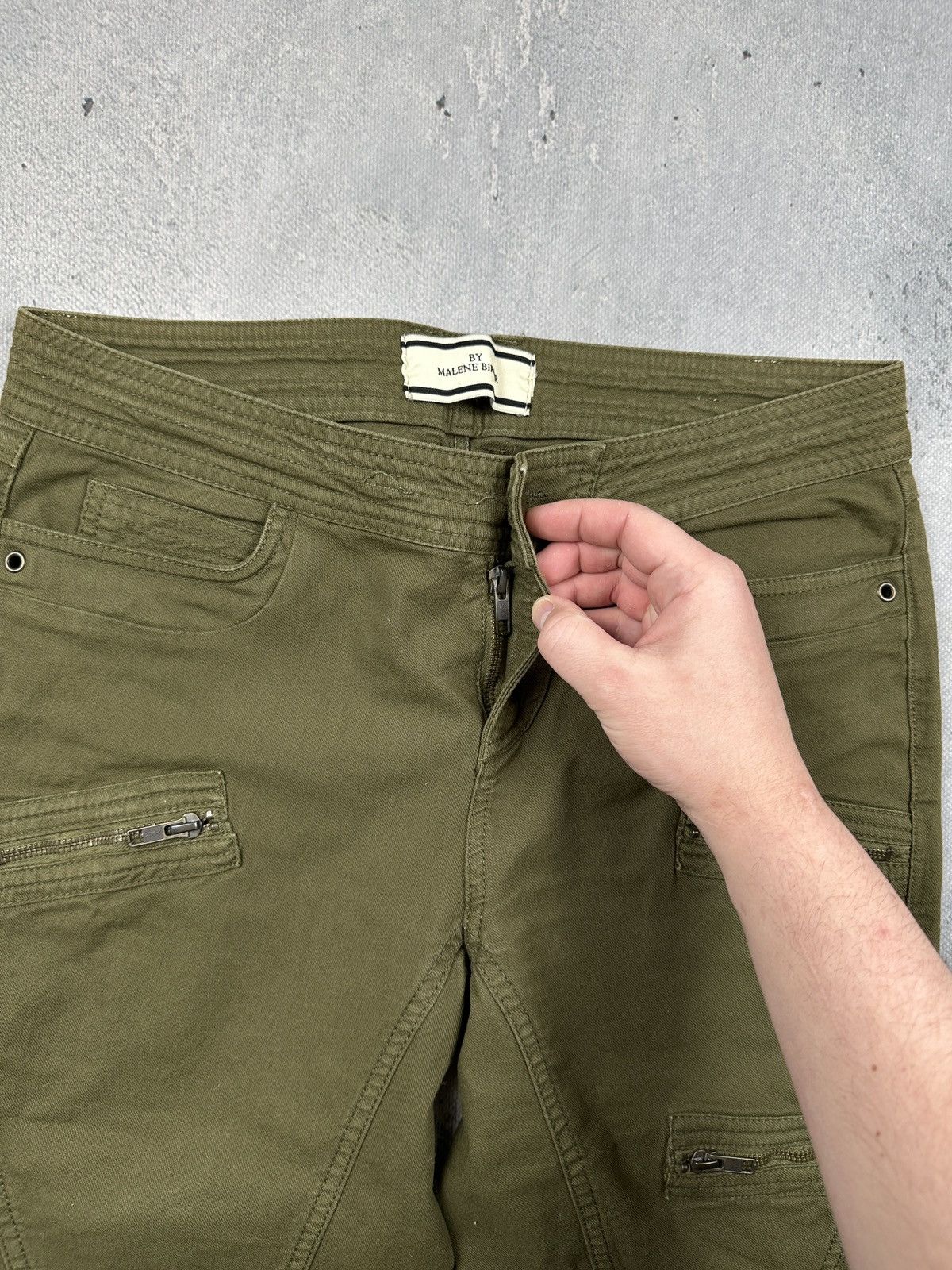 By Malene Birger By Malene Birger Olive Zip Detail Biker Pants Archive Y2K Size 31" - 10 Thumbnail
