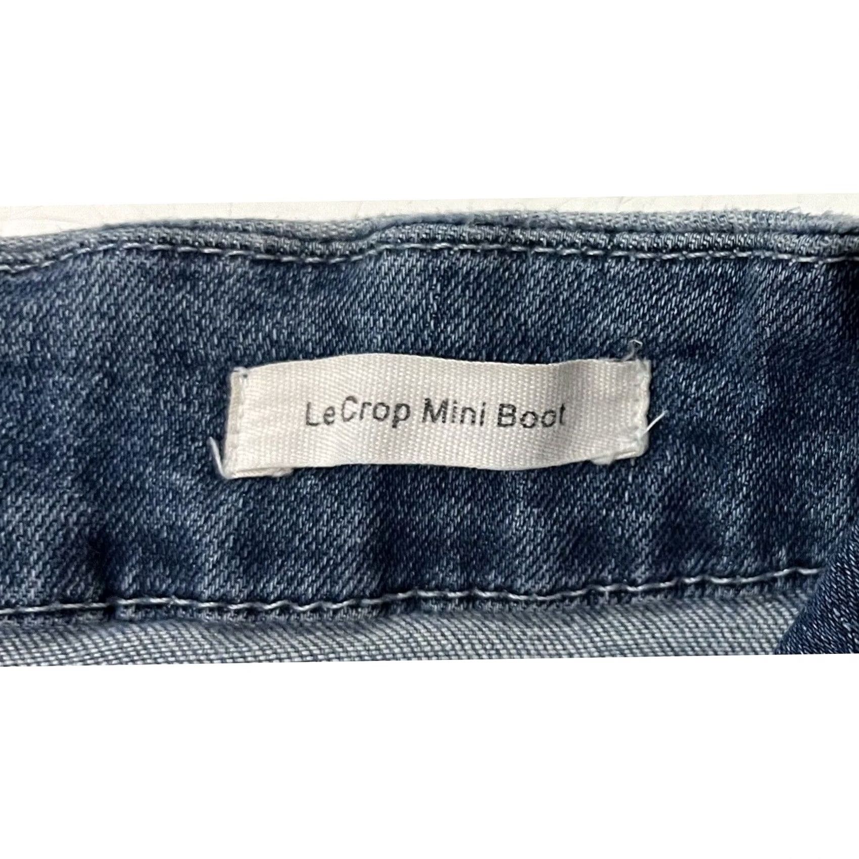 Frame FRAME Denim Le Crop Mini Boot Jeans Blue Raw Hem Stretch Women’s 26 Regular Inseam 26 Modern Vintage: No Size 26" / US 2 / IT 38 - 7 Thumbnail