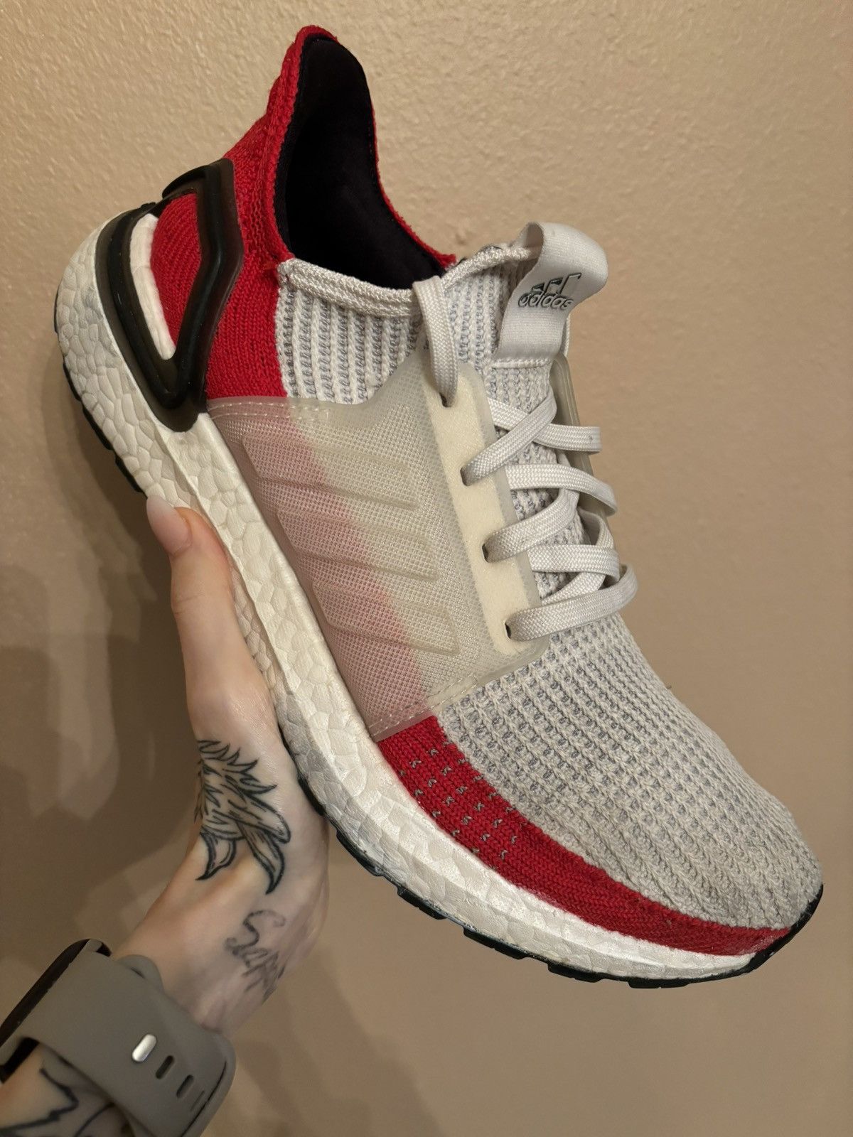 Adidas × Vintage UltraBoost 19 ‘White Scarlet’ Size US 8 / EU 41 - 2 Thumbnail