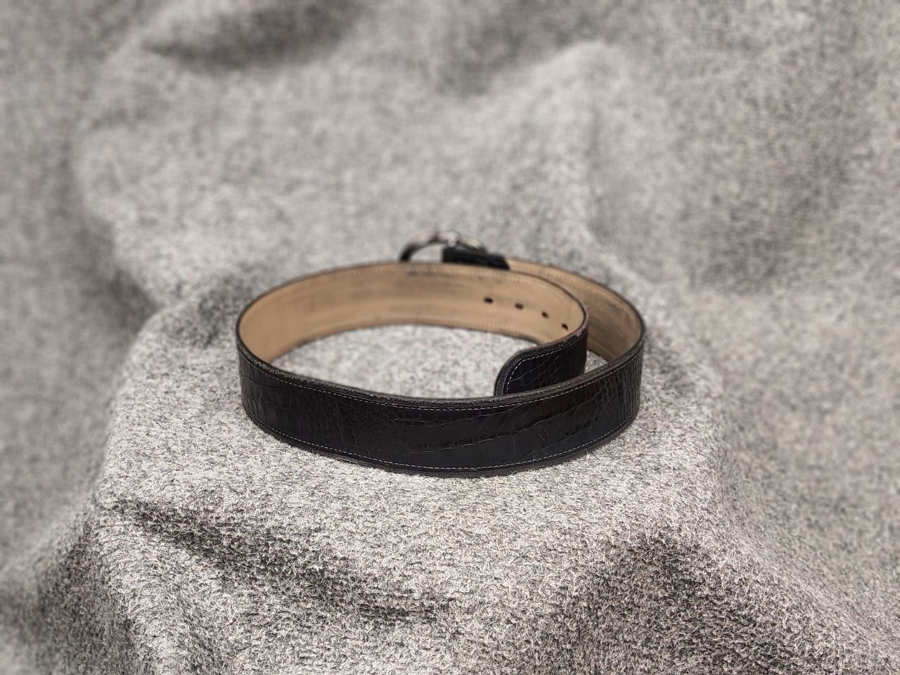Tonello Tonello Design Premium leather belt with alligator embossing Size ONE SIZE - 3 Thumbnail