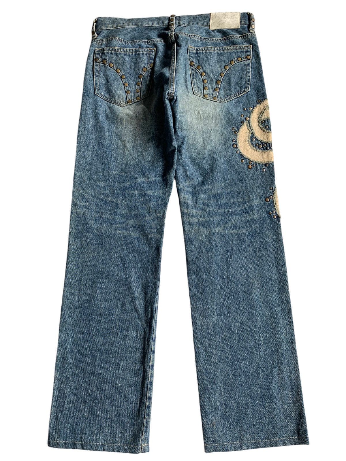 If Six Was Nine × Japanese Brand × Le Grande Bleu (L.G.B.) Punk Style Prigs snake Design Low Rise Distressed Denim☠️☠️ Size US 31 - 2 Thumbnail