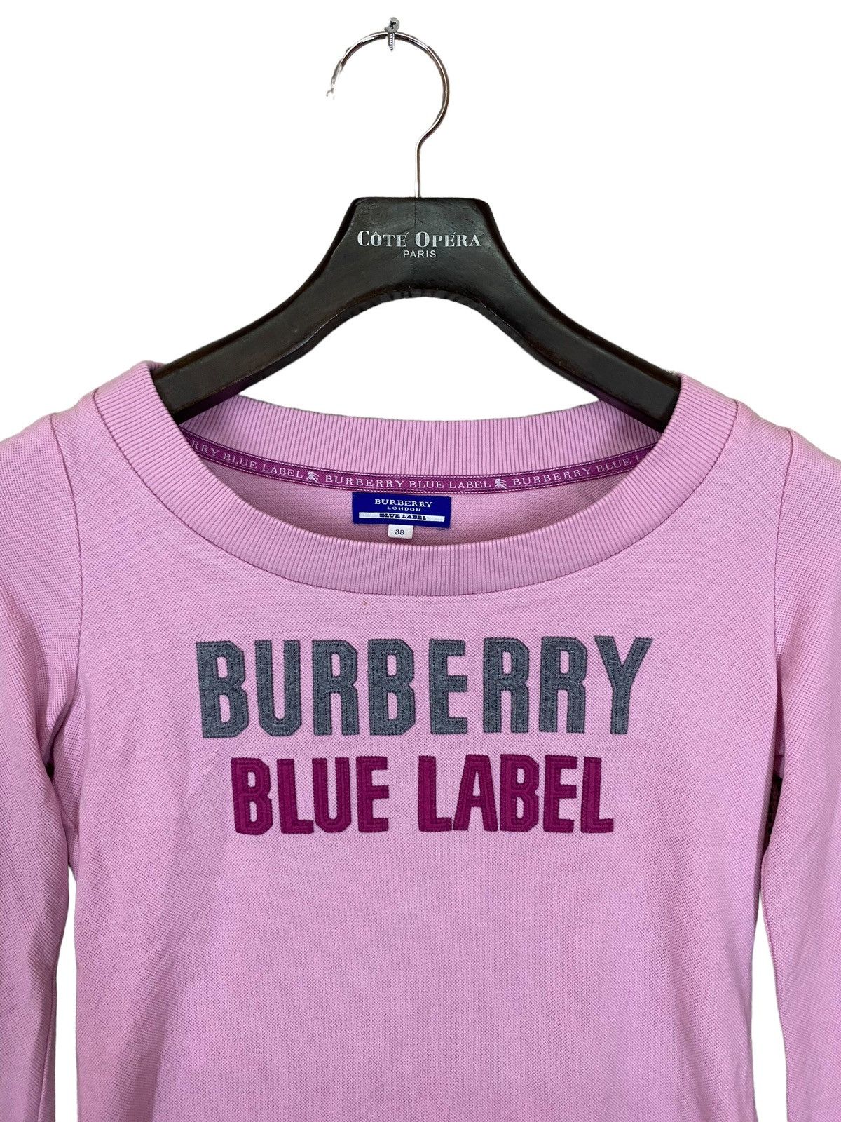 Burberry × Designer × Vintage Vintage burberry blue label spellout sweater very rare Size S / US 4 / IT 40 - 3 Thumbnail