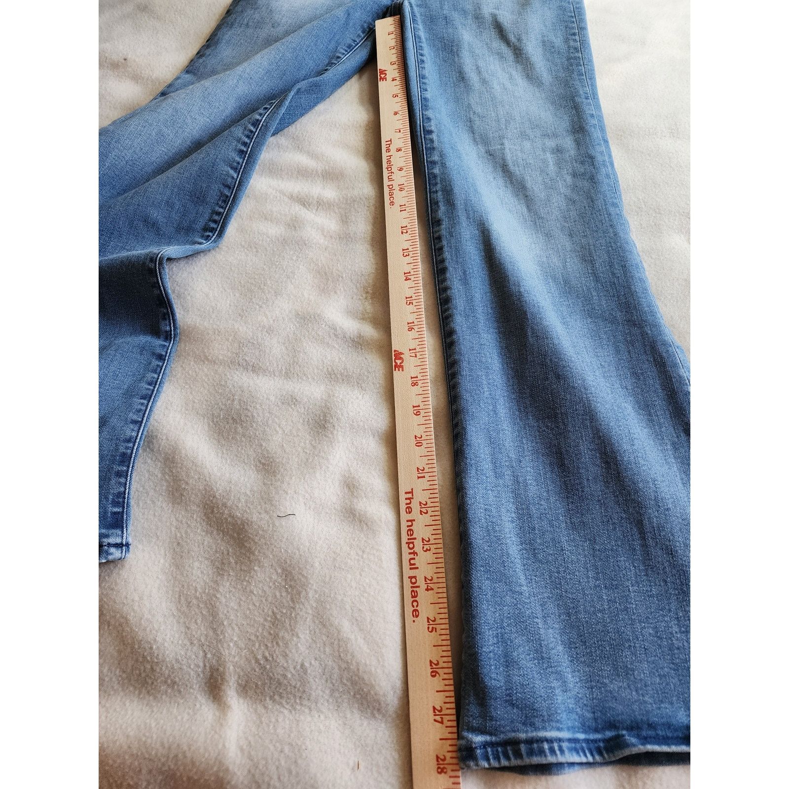 Quince Quince Nina Pull-On Stretch Flare Jeans Small Laguna Blue Size 28" / US 6 / IT 42 - 7 Thumbnail