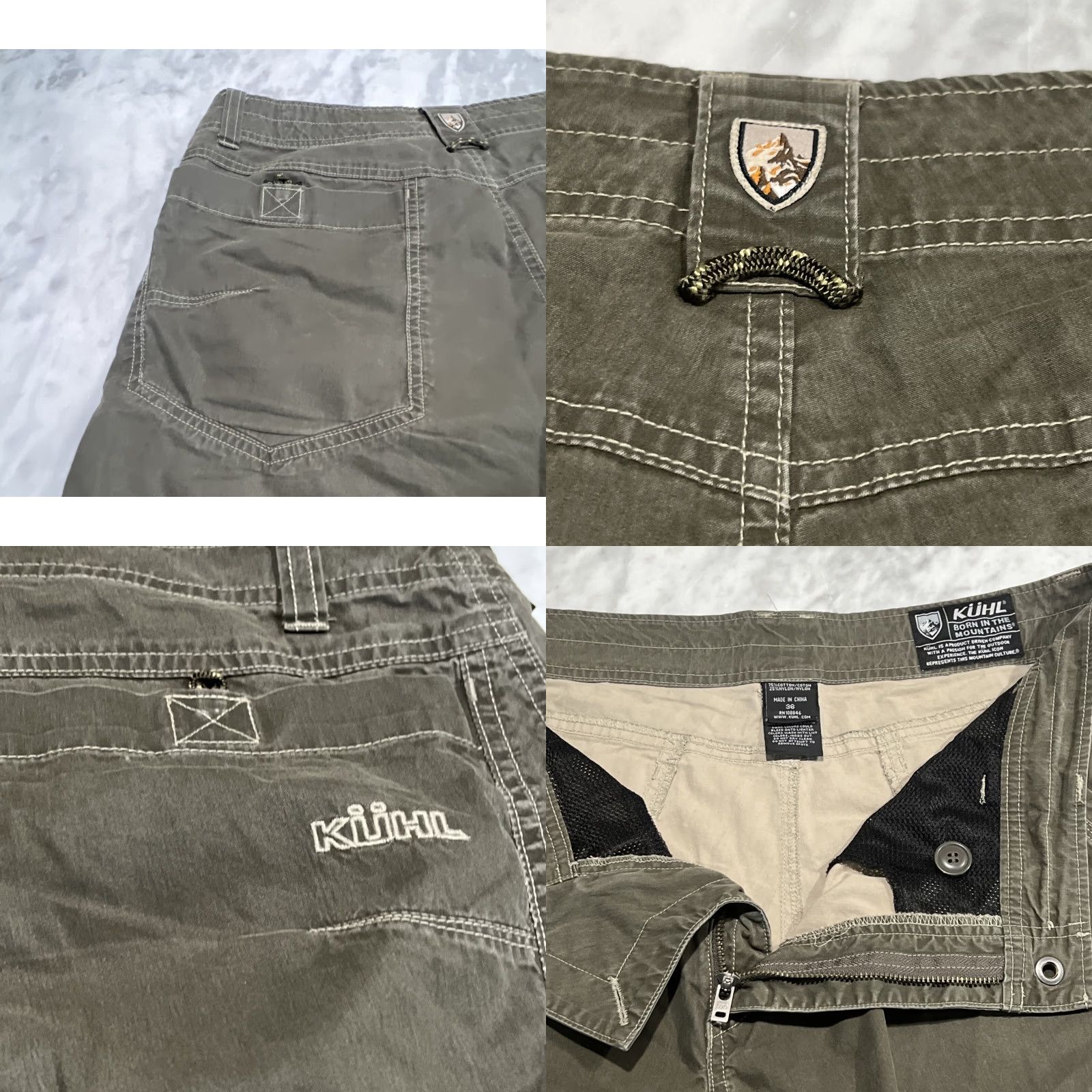 Vintage Kuhl Men's Shorts 36 Casual Hiking Cargo Cotton Nylon 10-inch Inseam Outdoors Brown Size US 36 / EU 52 - 8 Thumbnail