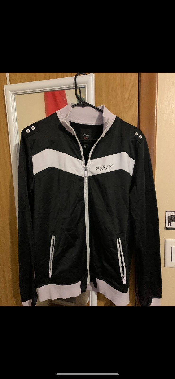 Guess jeans x Los Angeles Black and white Guess zip-up