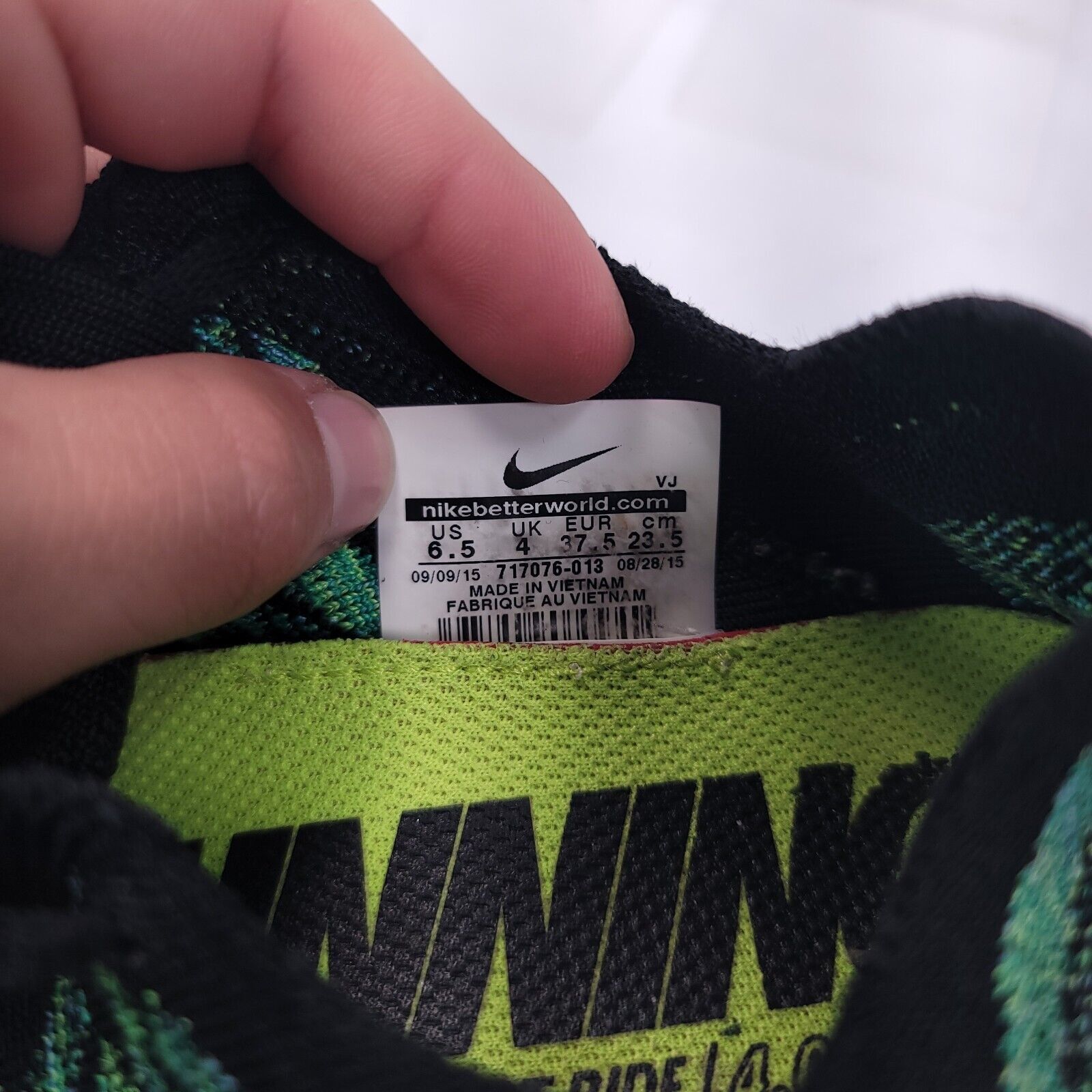 Nike Nike Free 4.0 Flyknit Shoe Womens Size 6.5 717076-013 Black Size US 6.5 / IT 36.5 - 8 Thumbnail
