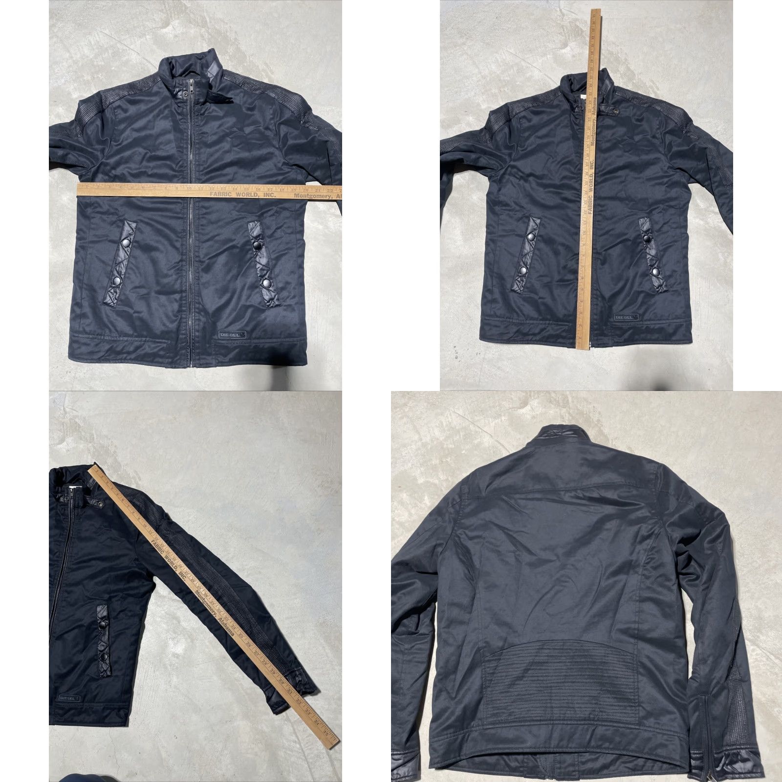 Diesel VINTAGE Diesel Jacket Biker Mens SZ M Full Zip Nylon Black Size US M / EU 48-50 / 2 - 8 Thumbnail