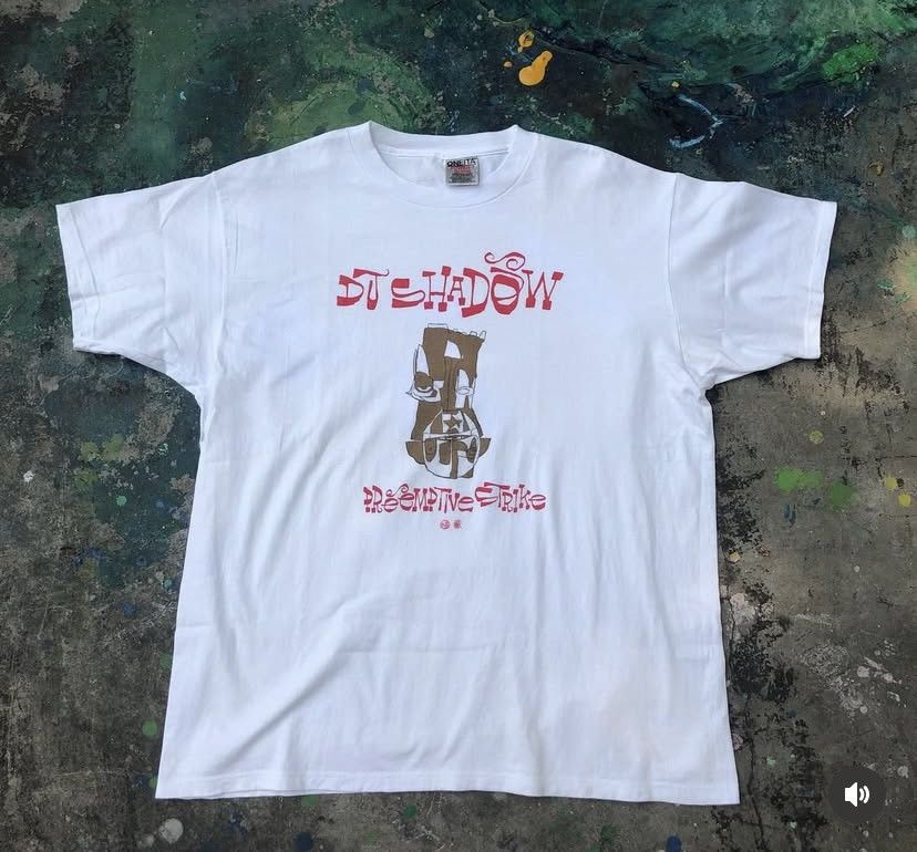 Rap Tees 1998 DJ Shadow "Preemptive Strike” promo shirt. Size US XL / EU 56 / 4 - 1 Thumbnail