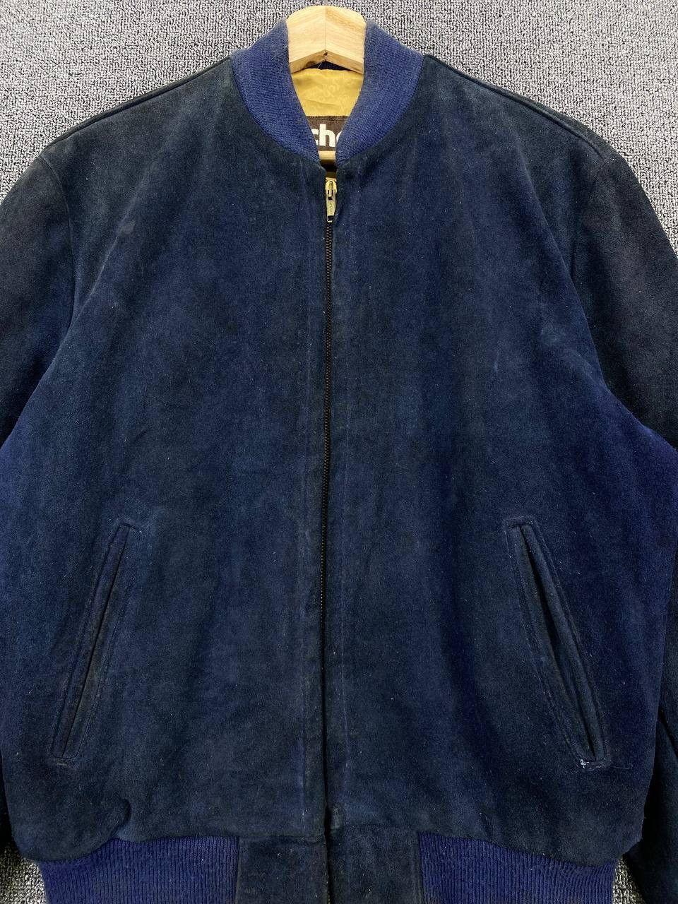Vintage 80s SCHOTT NYC Suede Leather Bomber Jacket