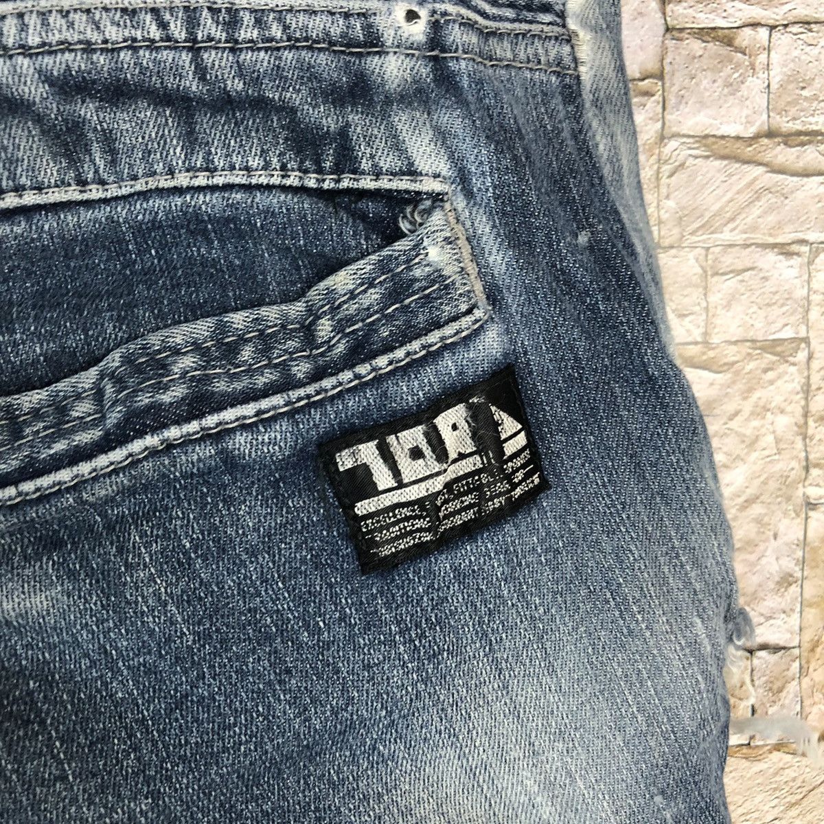 Japanese Brand Tora ripped Denim utility tactical distressed Pants #A959 Size US 33 - 23 Thumbnail