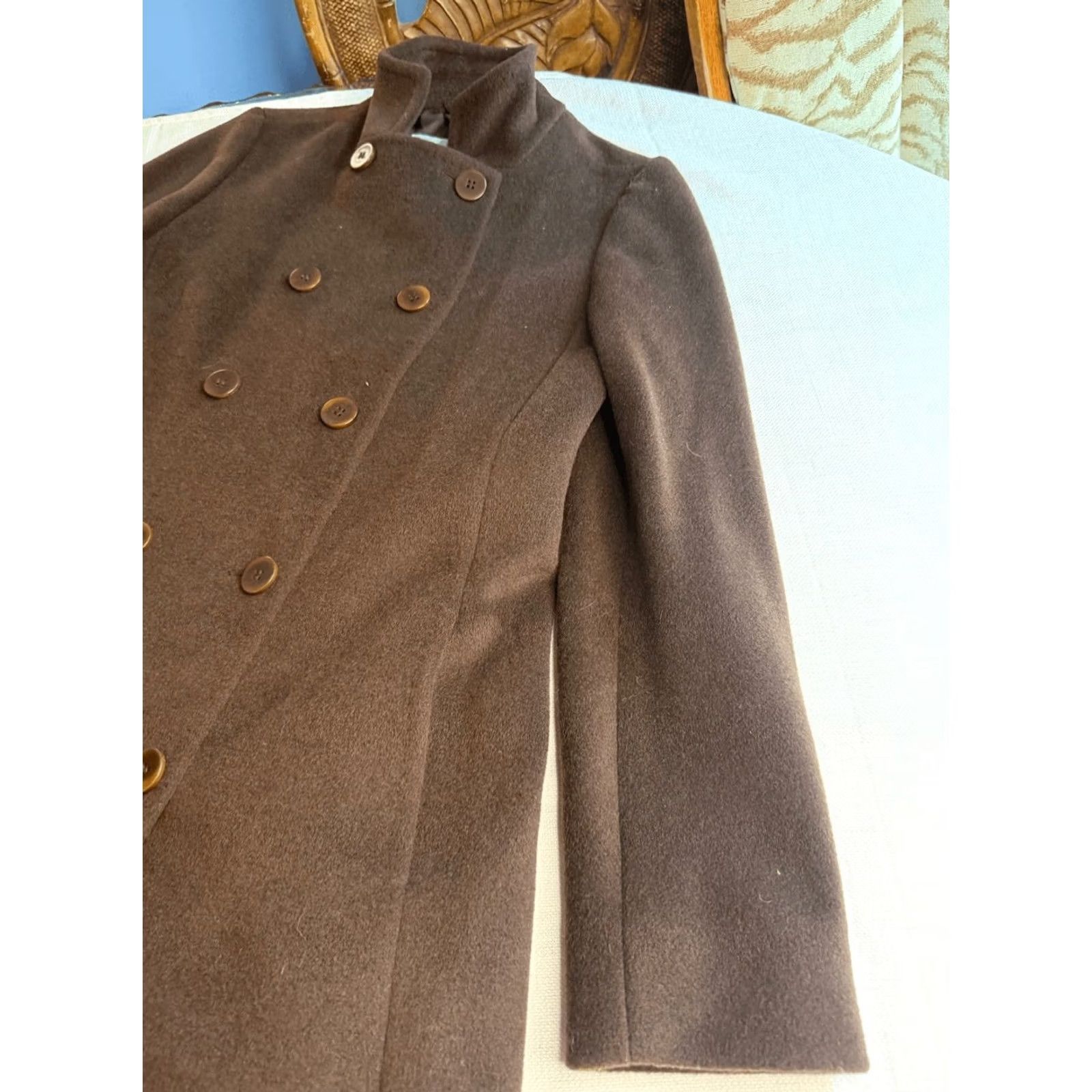 Max Mara Max Mara Coat Women’s Size 6 Brown Wool Cashmere Double Breasted Pea Coat Size M / US 6-8 / IT 42-44 - 5 Thumbnail