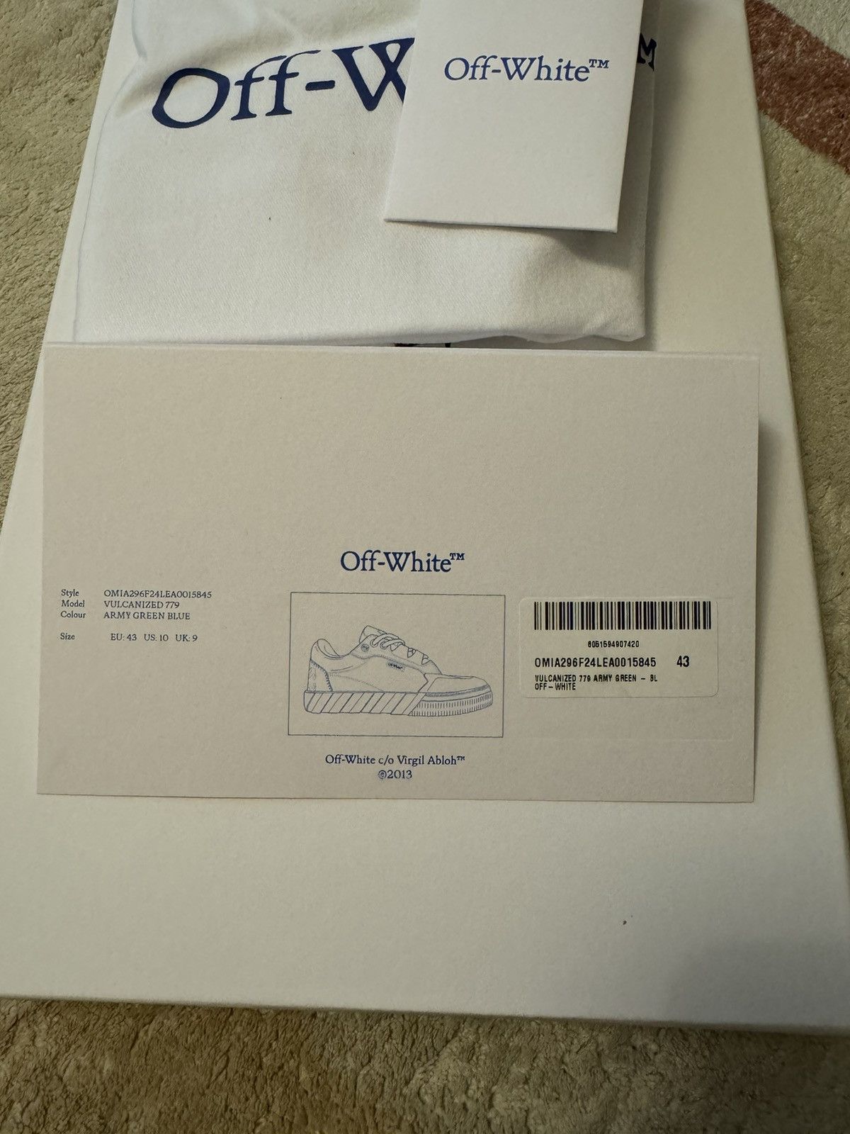 Off-White Off White Vulcanized 779 Size US 10 / EU 43 - 5 Thumbnail