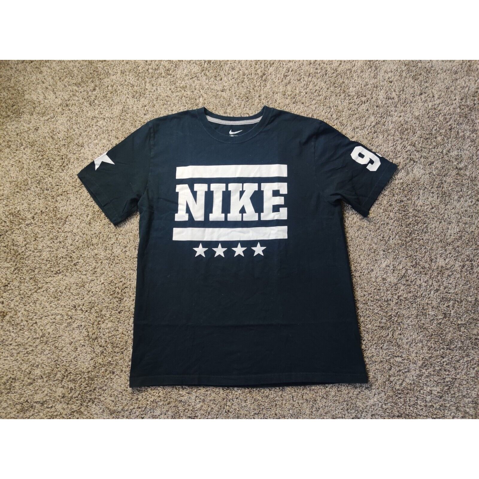 Nike Nike Shirt Adult Mens Large Black White Spell Out 95 Regular Size US L / EU 52-54 / 3 - 1 Thumbnail
