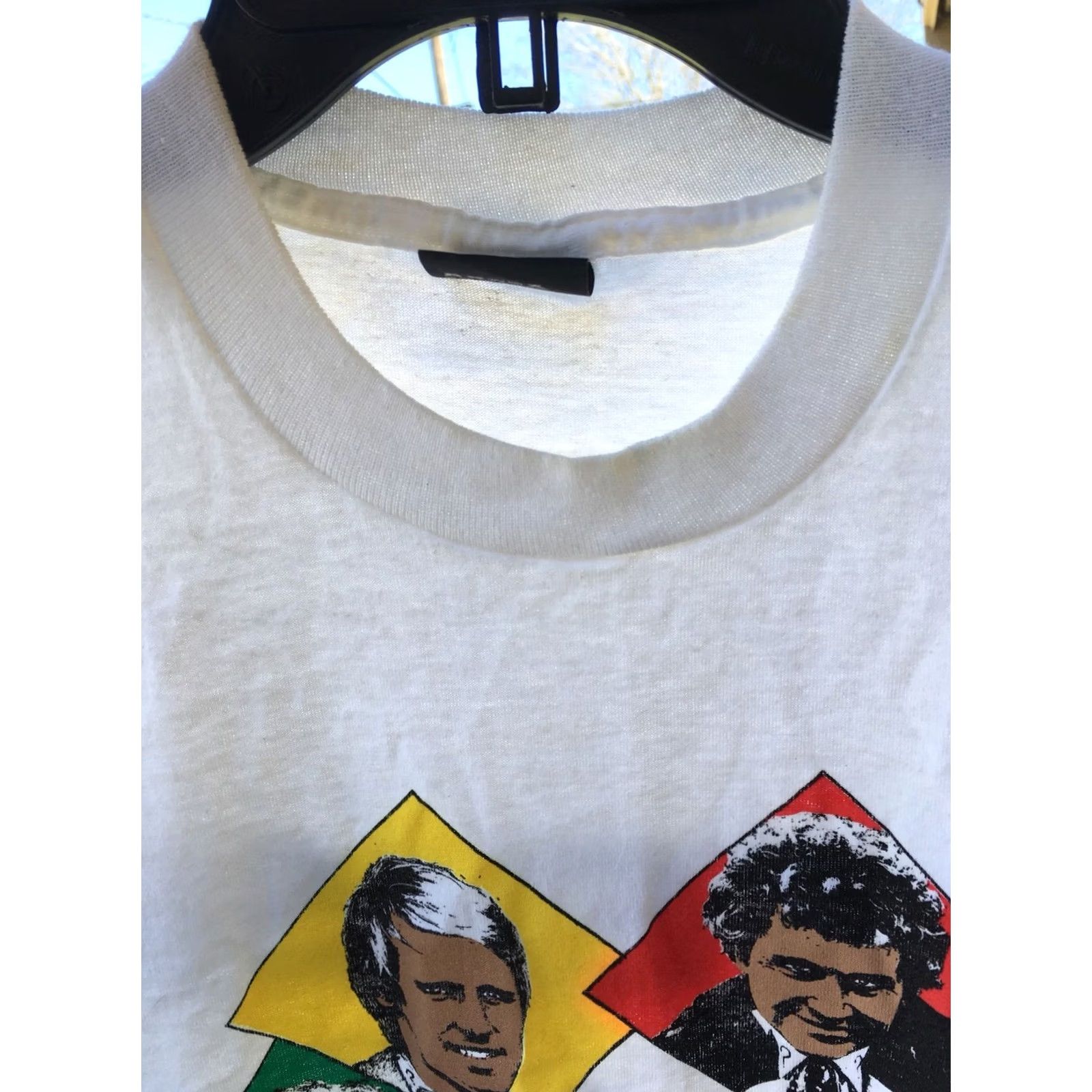 Vintage VINTAGE Screen Stars White Graphic Tee XL Men 1980s TShirt Public Television San Jose Celebrity Faces 80s Size US XL / EU 56 / 4 - 4 Thumbnail