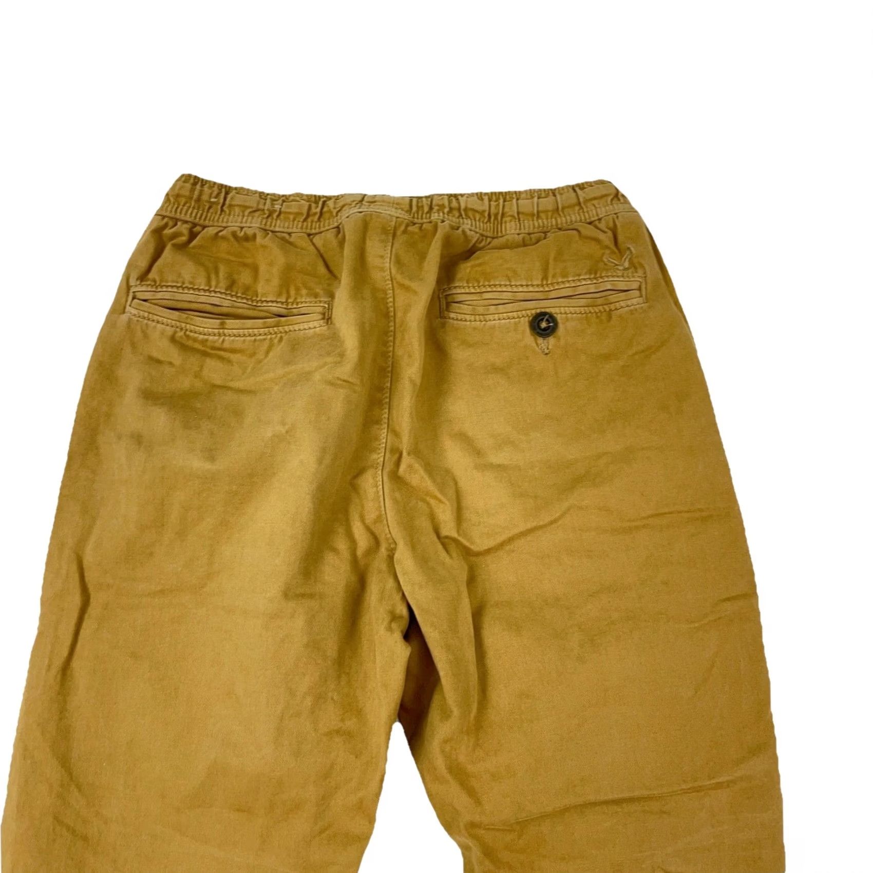 American Eagle Outfitters American Eagle Outfitters Pants Men Small Tan Brown Khaki Drawstring Joggers Tapered 27x27 Size US 29 - 3 Thumbnail