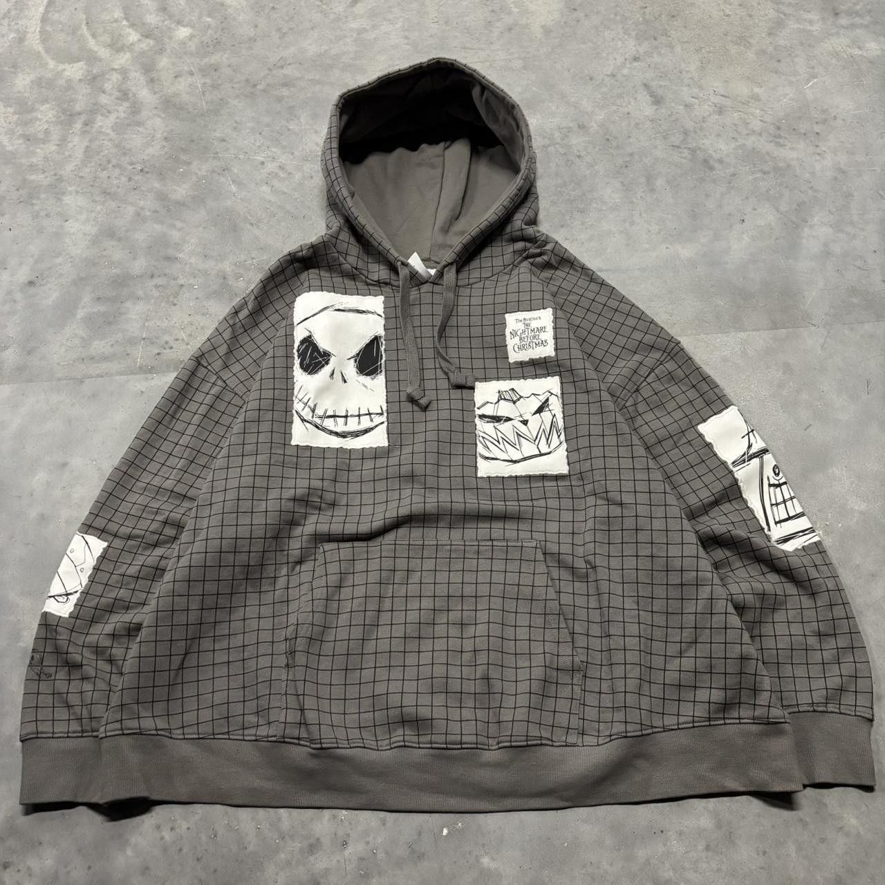 Disney × Vintage Crazy Vintage Y2K/2000s Disney Nightmare Before Christmas Grunge Emo Hoodie! Size US XXL / EU 58 / 5 - 1 Thumbnail