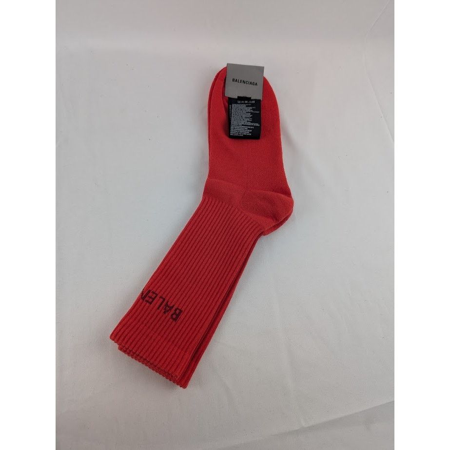 Balenciaga o1rshd1 Size : L / Tennis Socks in Red Size ONE SIZE - 3 Thumbnail