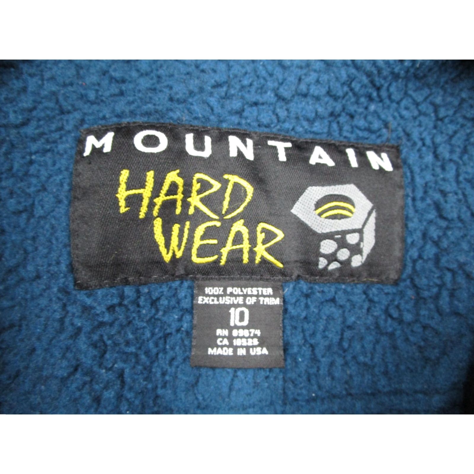 Mountain Hardwear VINTAGE Mountain Hardwear Fleece Jacket Womens 10 Blue Black Full Zip Made in USA Hiking Size L / US 10 / IT 46 - 3 Thumbnail