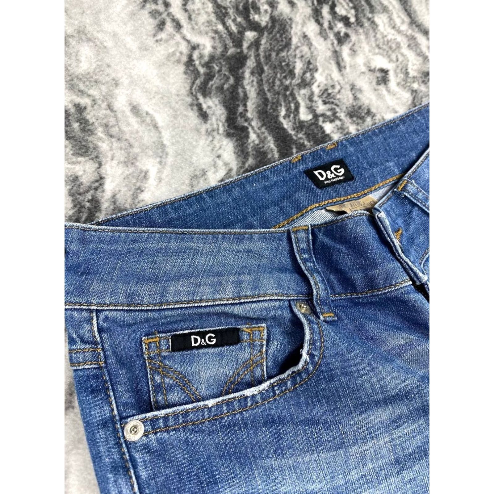 Dolce & Gabbana VINTAGE Dolce Gabbana Blue Flared Jeans Women Size 27 Metal Logo Denim Size 27" / US 4 / IT 40 - 4 Thumbnail