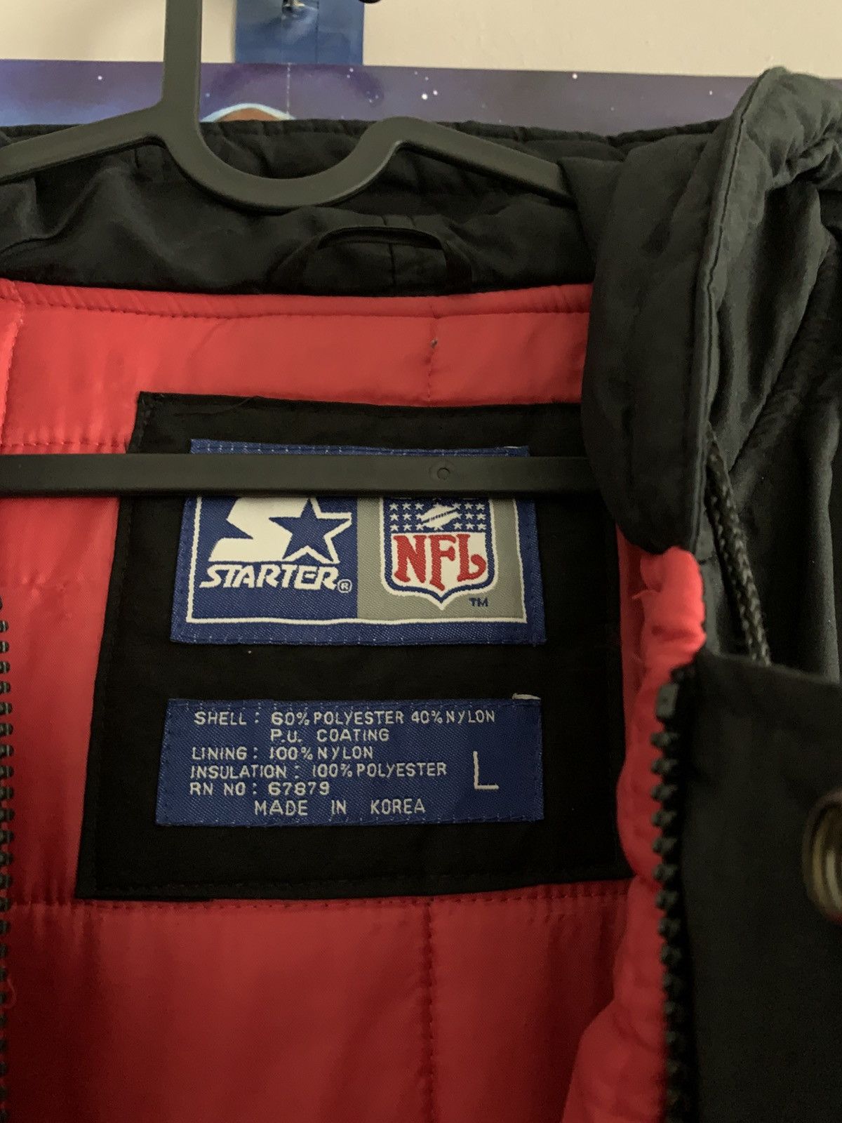 Starter 90s VTG Starter NFL Atlanta Falcons Bomber Hooded Jacket Size US L / EU 52-54 / 3 - 4 Thumbnail