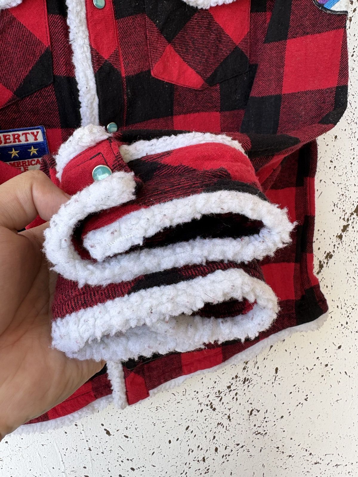 Japanese Brand Christmas Theme Sherpa Paneled Tartan Patches California USA Size US M / EU 48-50 / 2 - 5 Thumbnail