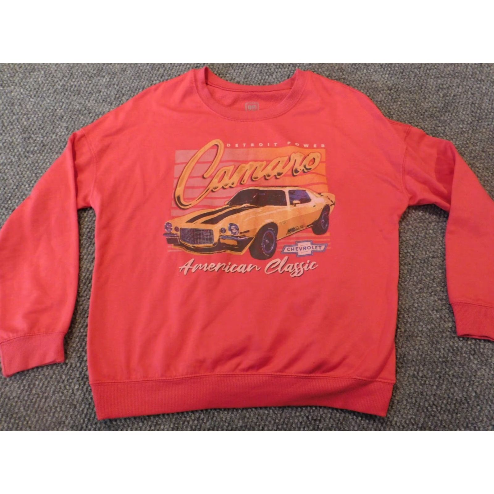 Vintage GM General Motors Womens Sweater Medium Red Chevrolet Camaro Crewneck Pullover Size M / US 6-8 / IT 42-44 - 2 Thumbnail