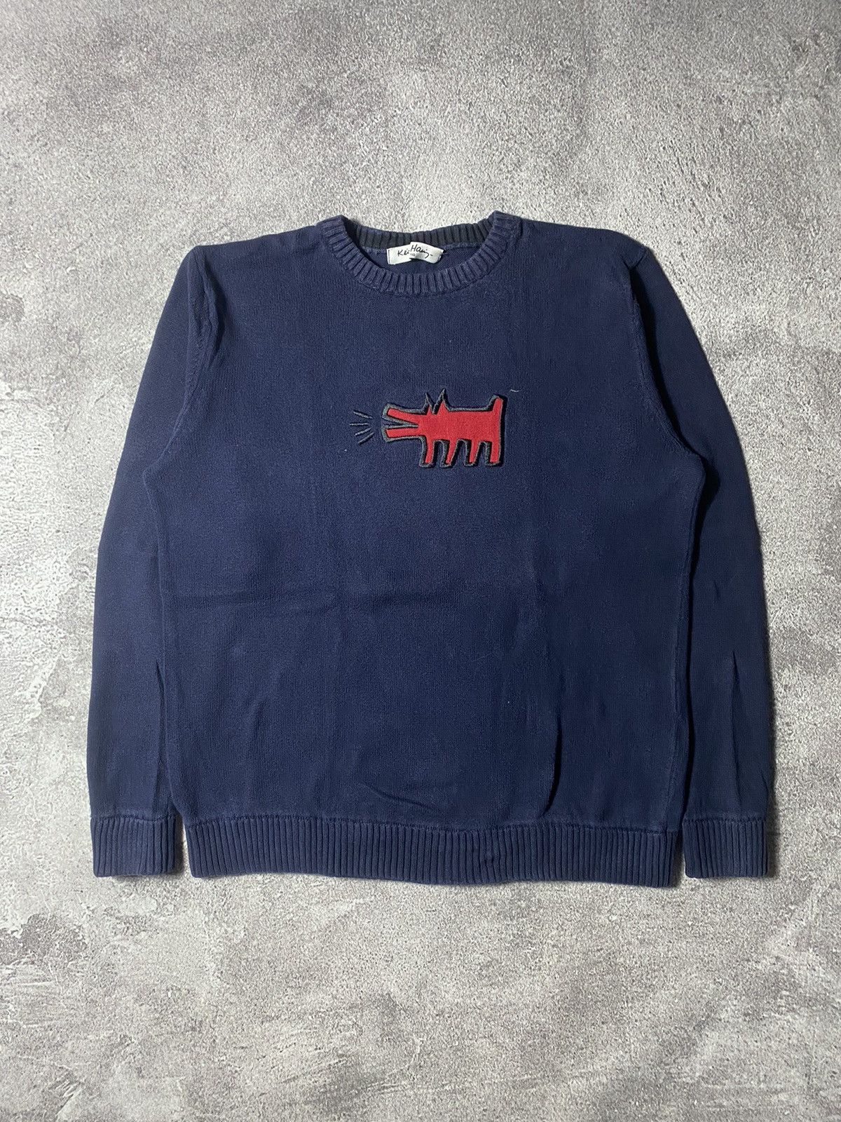Keith Haring Rare Keith Haring Knit Sweater Size US XL / EU 56 / 4 - 1 Thumbnail