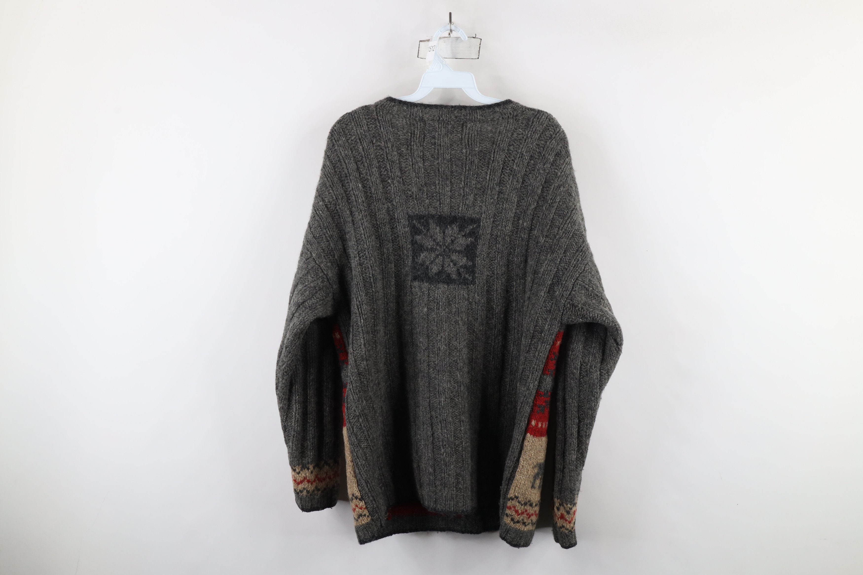 Vintage × Woolrich Woolen Mills Vintage 90s Woolrich Knit Moose Snowflake Patchwork Sweater Size M / US 6-8 / IT 42-44 - 10 Thumbnail