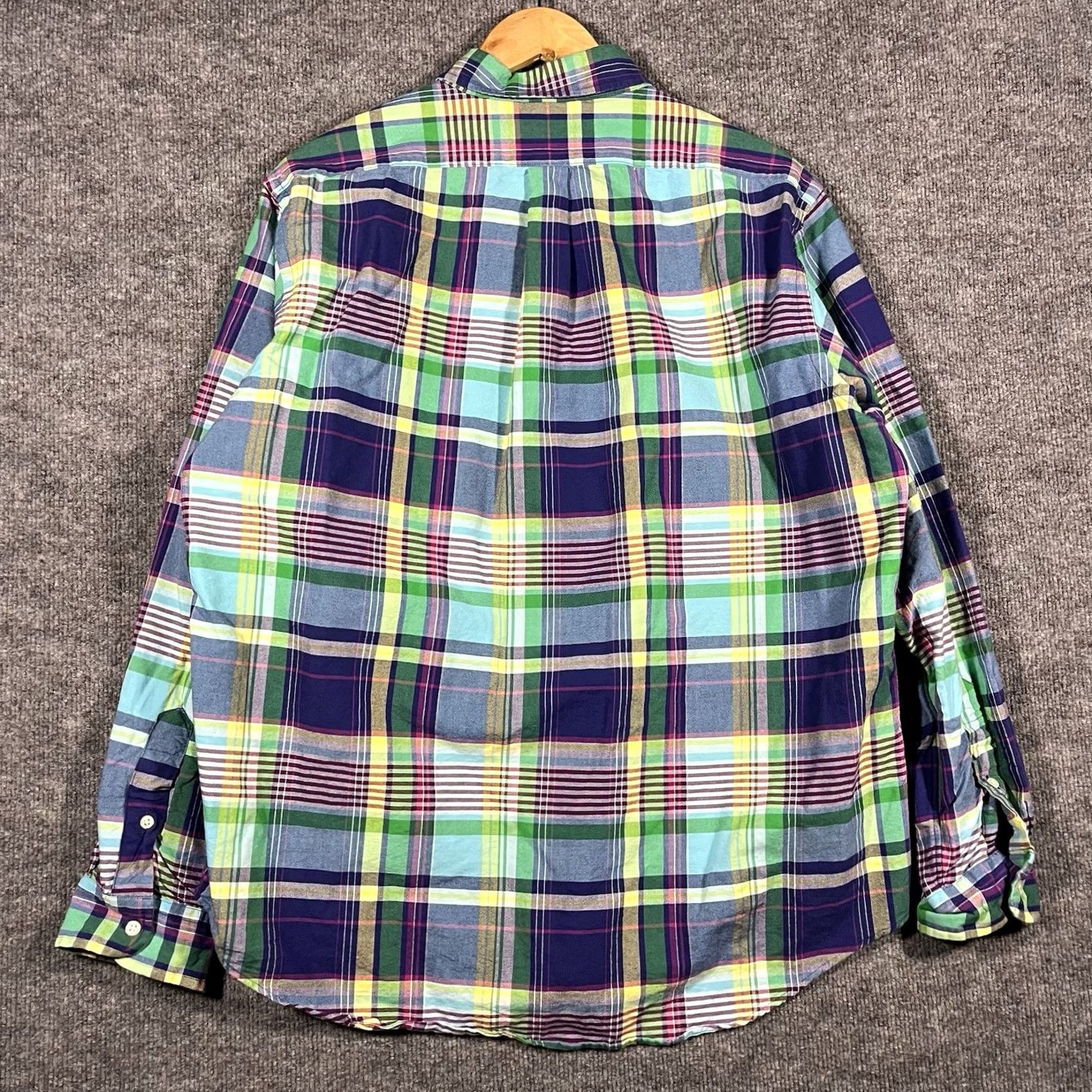 Polo Ralph Lauren Polo Ralph Lauren Plaid Shirt Mens XL Blue Green Long Sleeve Casual Button Pony Shirt Size US XL / EU 56 / 4 - 5 Thumbnail