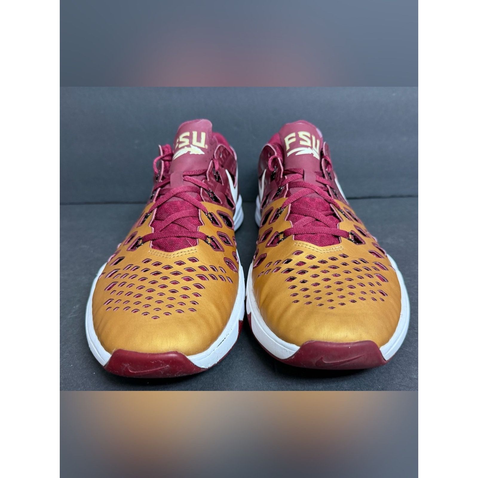 Nike Nike Train Speed 4 FSU Maroon Gold Men's Athletic Sneaker Size US 12 / EU 45 - 4 Thumbnail