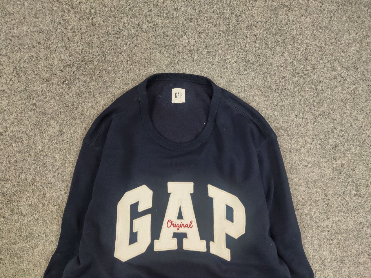 Gap Gap Blue embroidered logo Crew Chek Sweatshirt Vintage Style Size US L / EU 52-54 / 3 - 8 Thumbnail