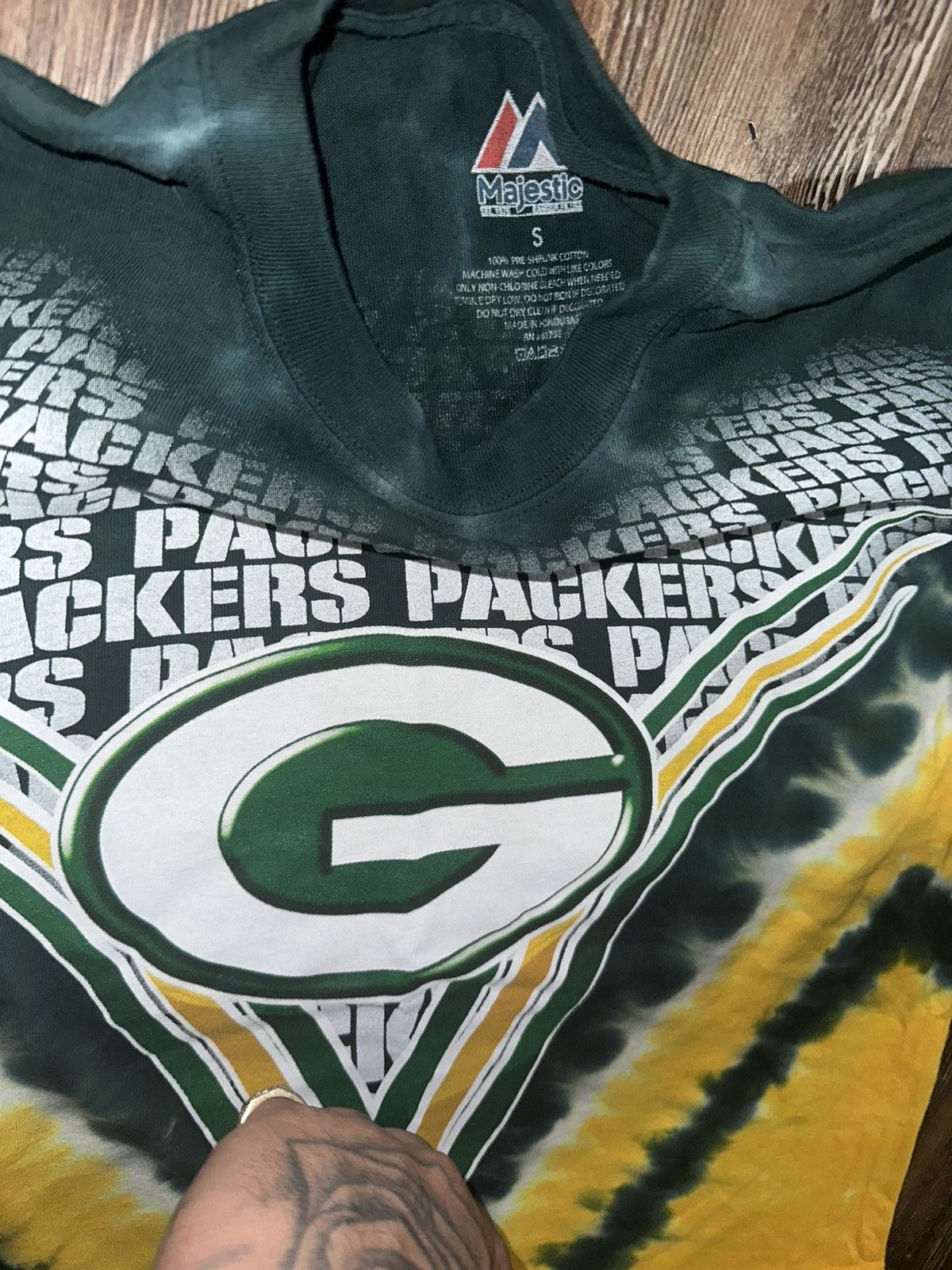 Majestic Vintage Green Bay Packers NFL Majestic tie dye t-shirt small Size US S / EU 44-46 / 1 - 4 Thumbnail