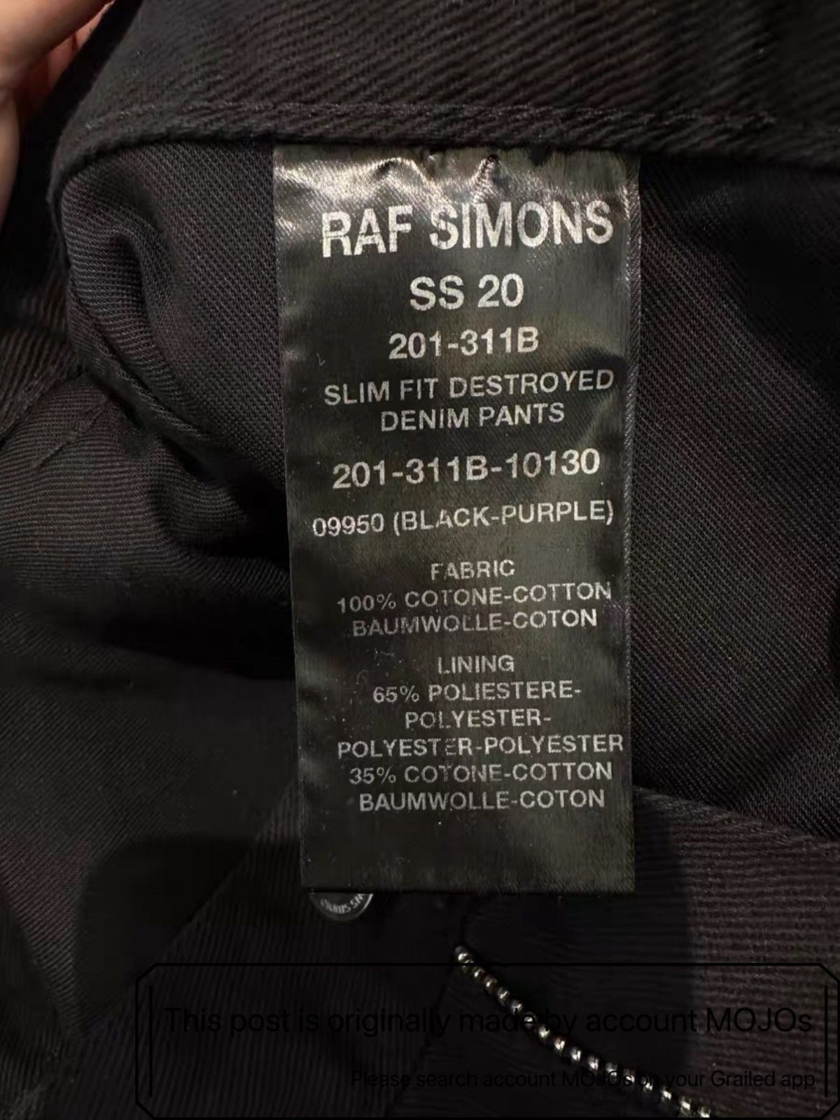 Raf Simons Sz 28 Raf Simons Purple Layer Distressed Denim mojos1557 Size US 28 / EU 44 - 5 Thumbnail