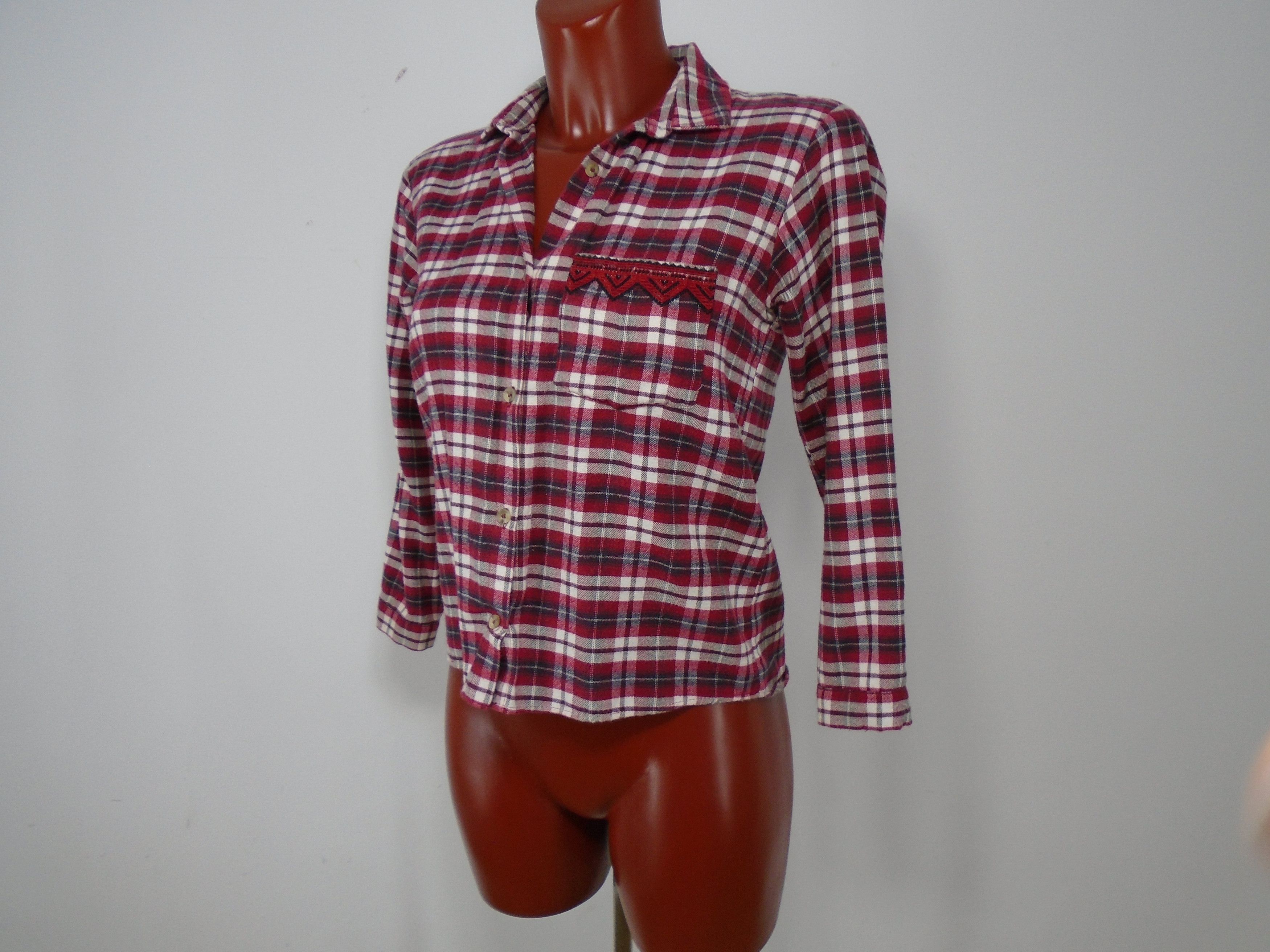 Zara Women's Shirt Zara. Color: Bordeaux. Size: S. Size S / US 4 / IT 40 - 2 Thumbnail