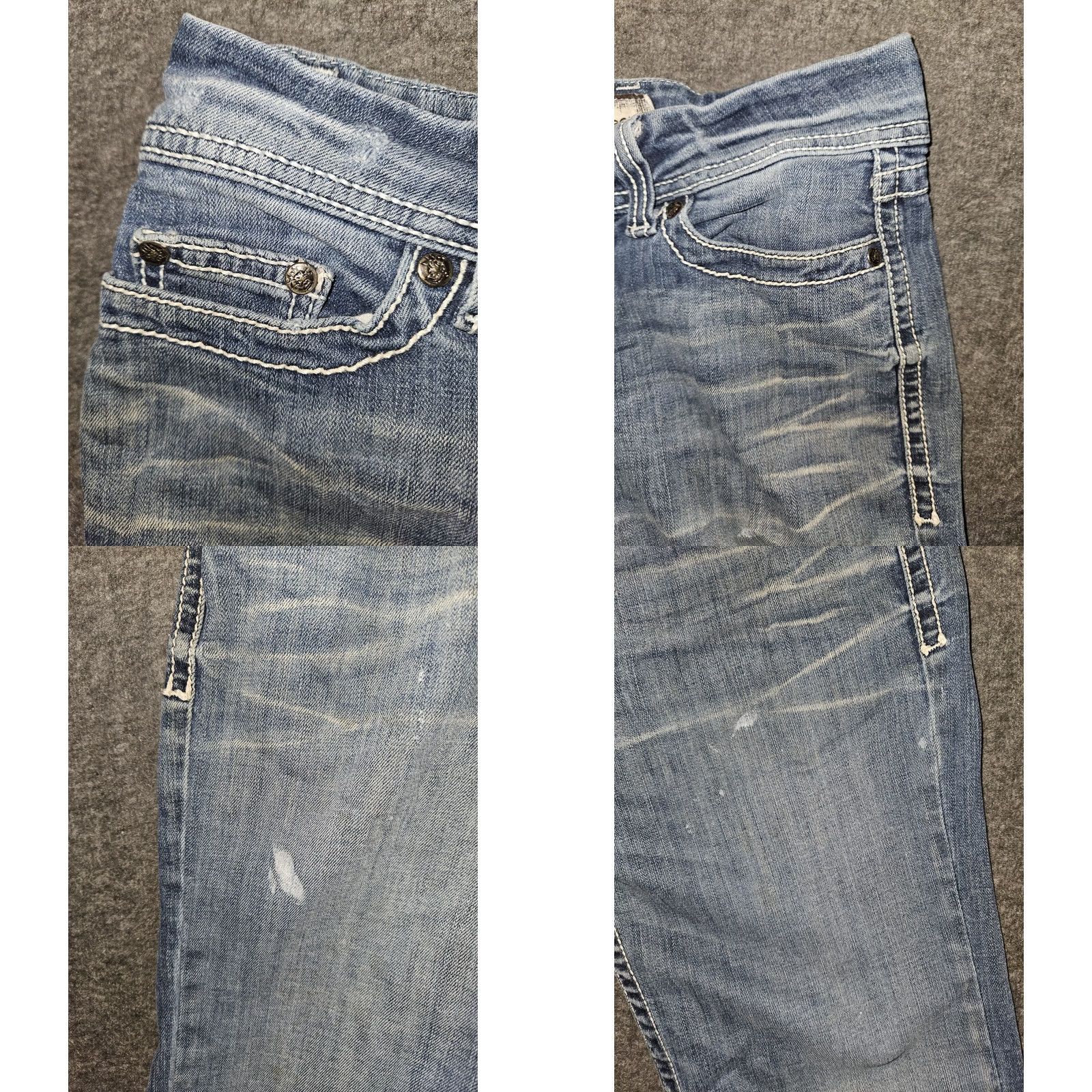 BKE BKE Harper Bootcut Jeans Womens 26 Regular Bootcut Blue Embroidered Low Rise 29in Inseam Denim Stretch N/A Size 26" / US 2 / IT 38 - 8 Thumbnail