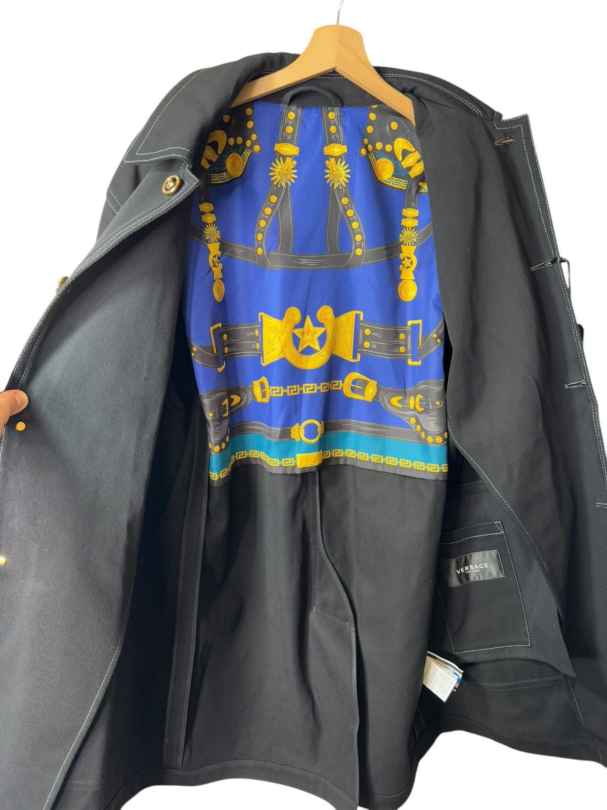 Versace Versace Black Workwear Jacket with Medusa Buttons Size US M / EU 48-50 / 2 - 3 Thumbnail