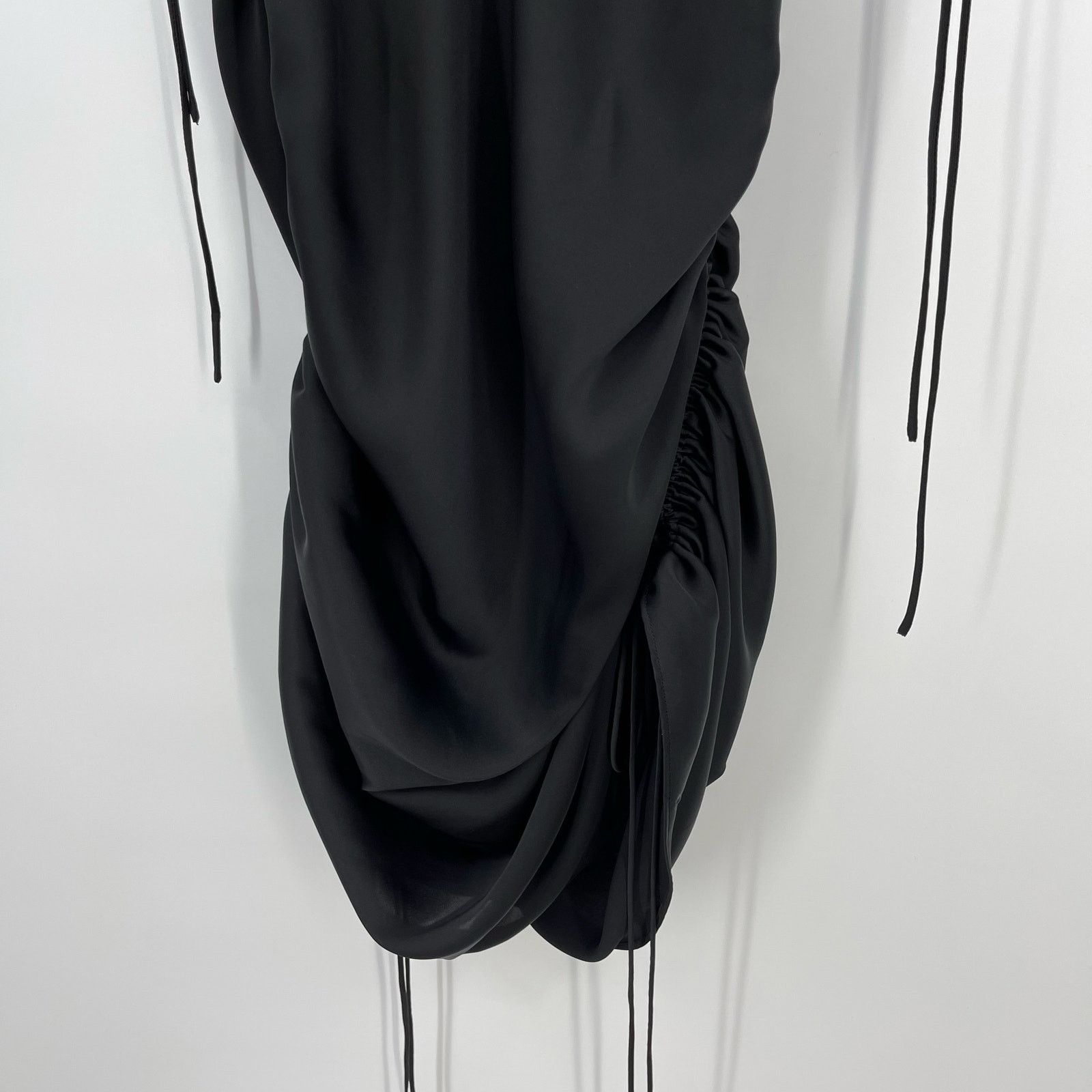 Orseund Iris Orseund Iris | Drawstring Dress in Black Ruched Mini Dress S Size S / US 4 / IT 40 - 12 Thumbnail