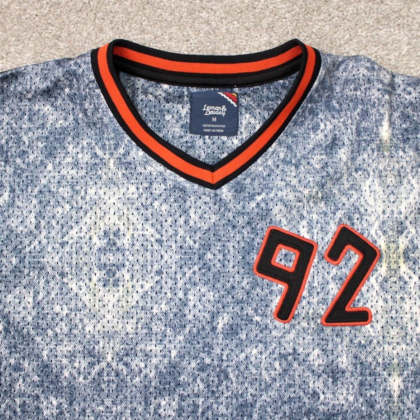 Vintage Lemar & Dauley Jersey Shirt Mens Medium Blue Acid Wash Activewear S/S Size US XL / EU 56 / 4 - 6 Thumbnail