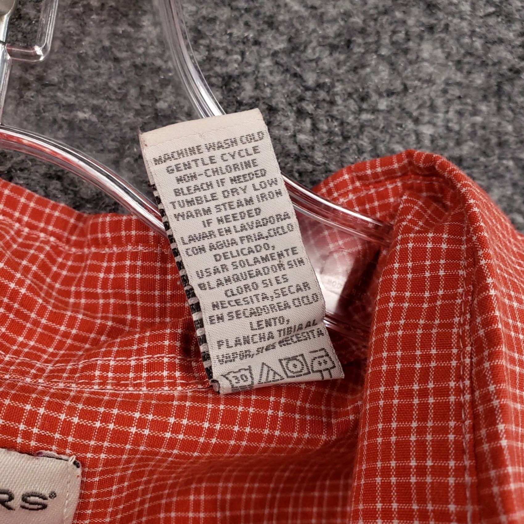 Dockers Dockers Shirt Mens L Large Casual Button-Down Red Check Pockets Long Sleeves Size US L / EU 52-54 / 3 - 5 Thumbnail