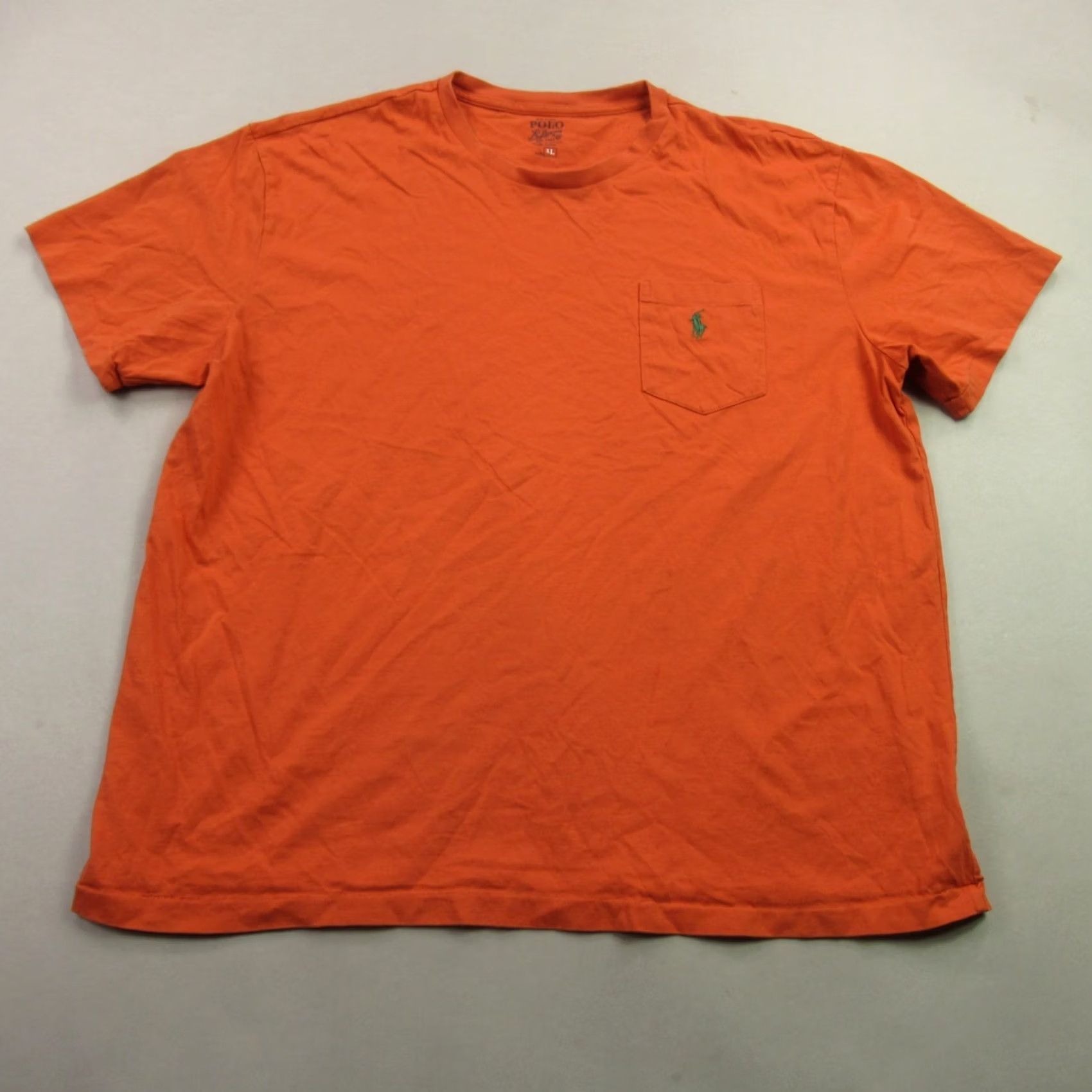 Polo Ralph Lauren Polo Ralph Lauren Shirt Mens XL Short Sleeve Orange Crew Neck Lightweight Shirt Size US XL / EU 56 / 4 - 2 Thumbnail