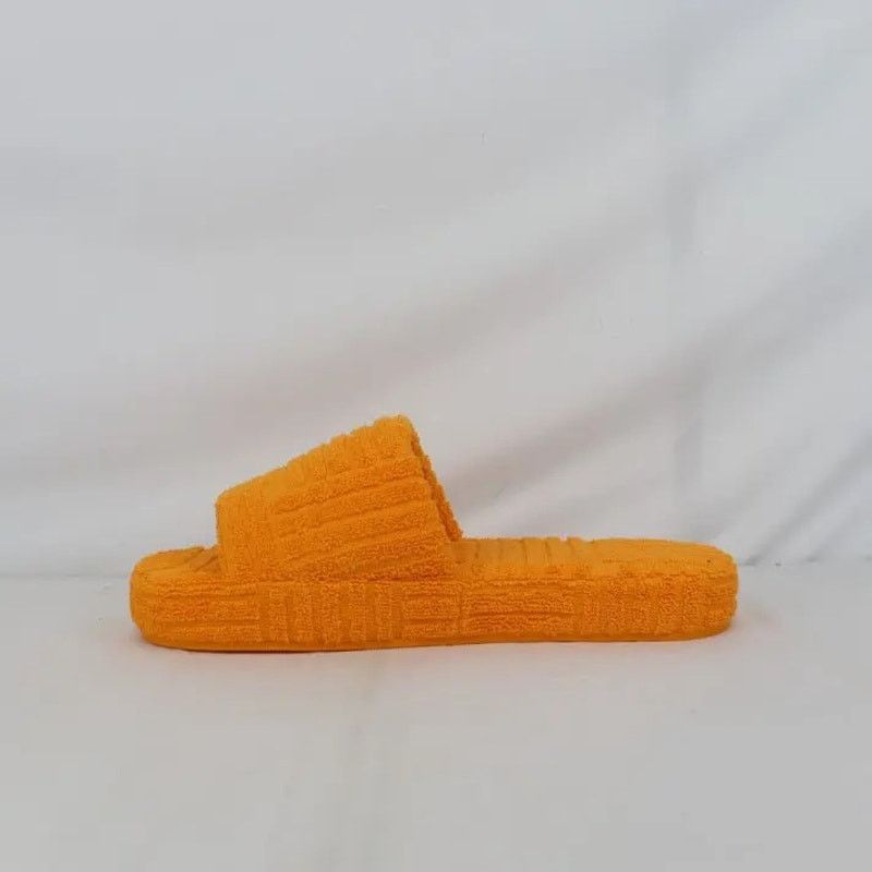 Bottega Veneta o1rshd1 Geometric Sponge Resort Sandal in Tangerine Size US 9 / EU 42 - 2 Thumbnail