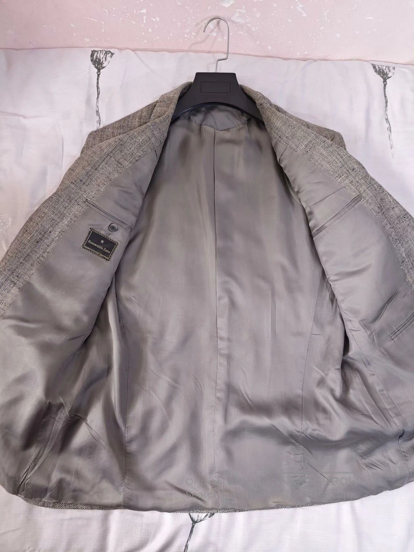 Ermenegildo Zegna Zegna Gray Wool Linen Blazer. Size US M / EU 48-50 / 2 - 6 Thumbnail