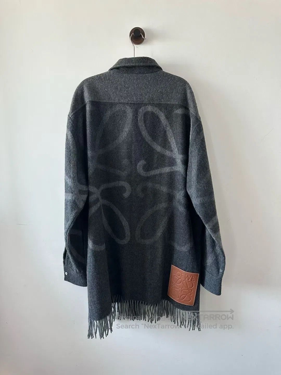 Loewe Loewe Black and Grey Large Logo Leather Patch Shirt Jacket Size M / US 6-8 / IT 42-44 - 2 Thumbnail