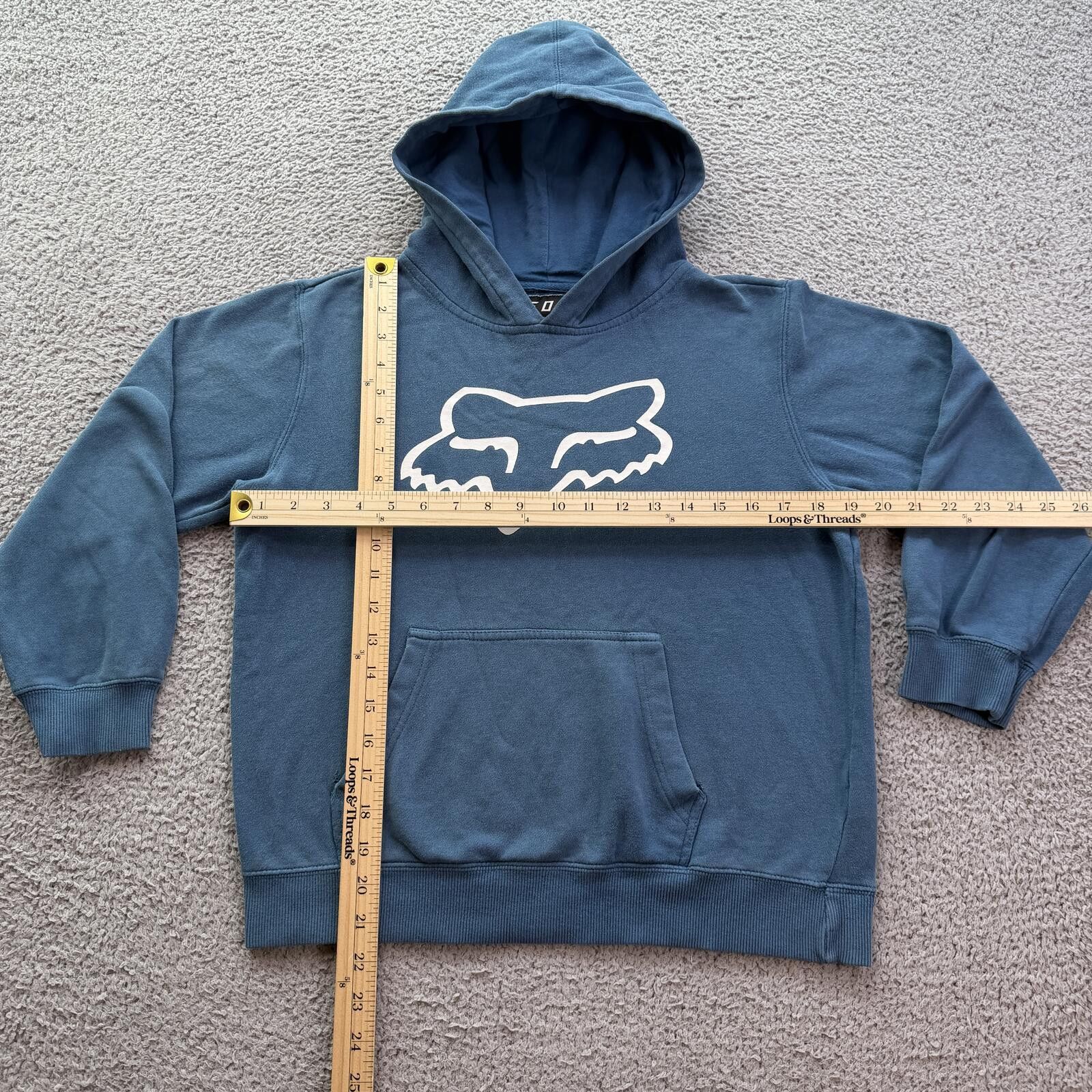 Fox Racing Fox Racing Hoodie Youth L Blue Big Pullover Y2K Sweatshirt Size US L / EU 52-54 / 3 - 3 Thumbnail
